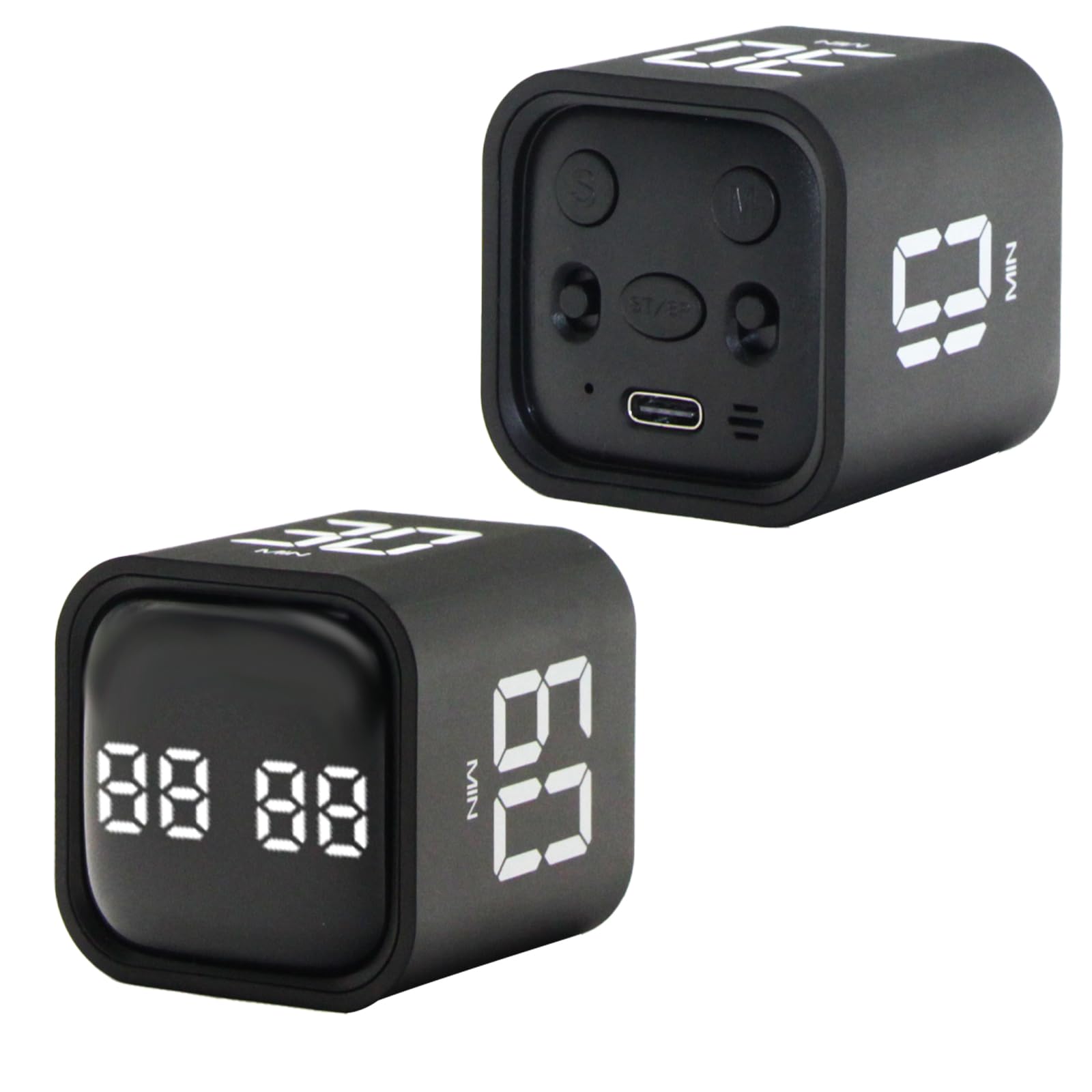 Productivity Timer Flip Gravity Sensor Cube Timer Countdown & Countup,Mute & Vibrate & Sound,5/10/30/60min & Custom Timing, Perf