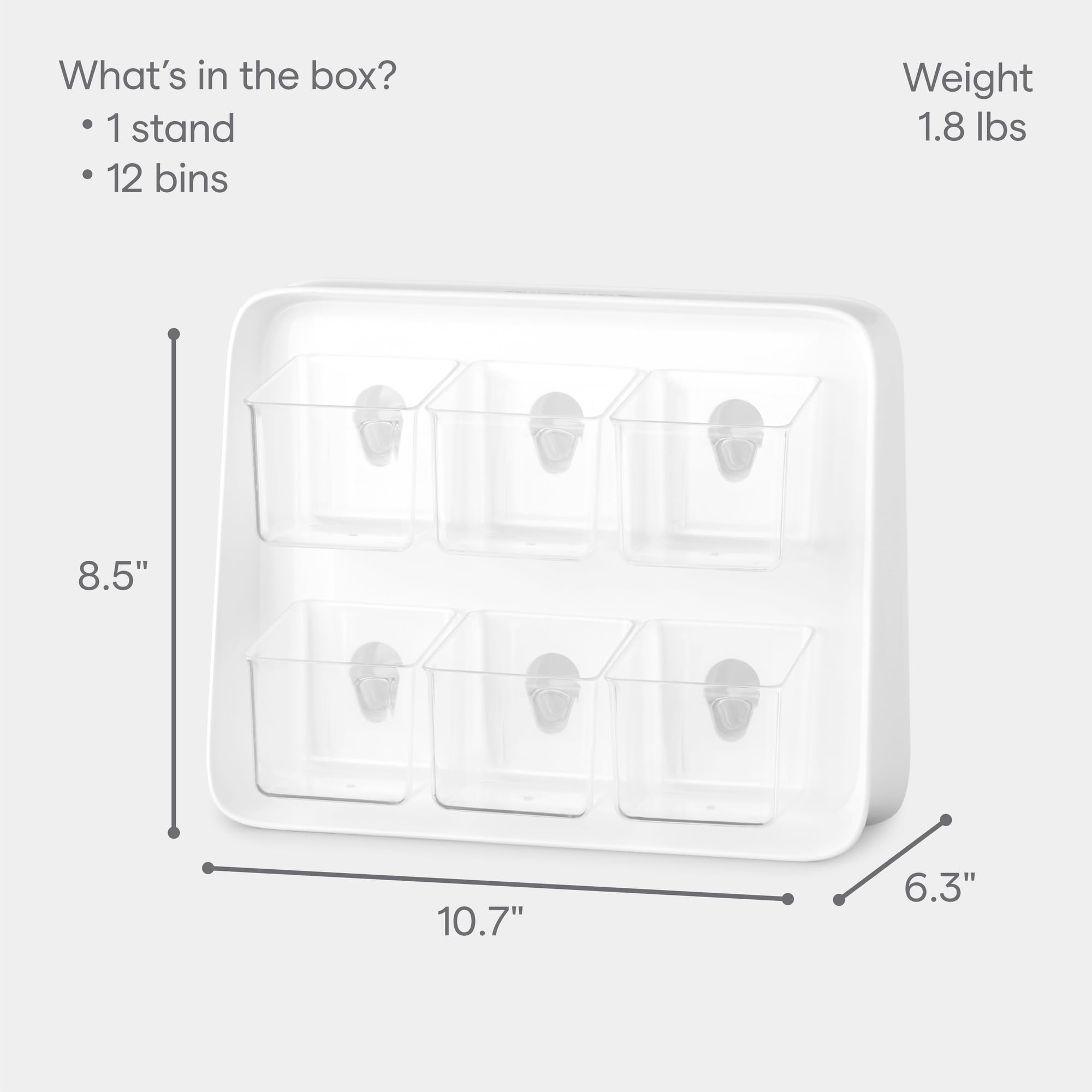Youcopia Teastand Tea Bag Organizer With Clear Removable Bins, Cabinet Or Pantry Storage Caddy, 120-Bag