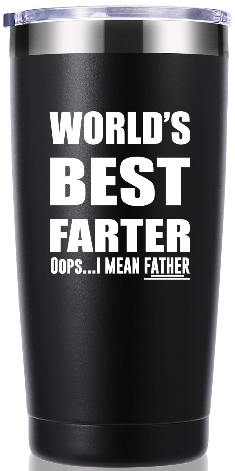 momocici Worlds Best Farter I Mean Father 20 OZ Tumbler.Father Gifts.Dad Gifts from Daughter,Son,Wife.Christmas Birthday Gifts 
