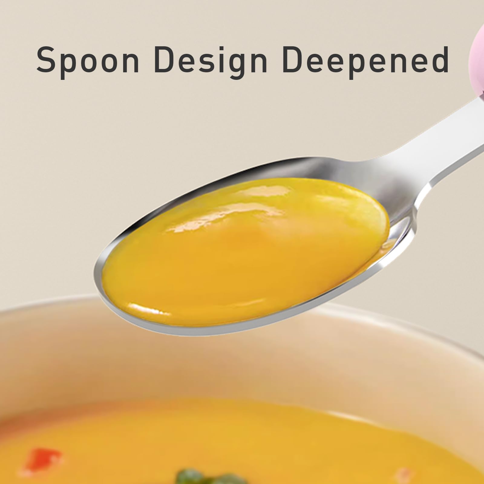 Goryeo Baby Toddler Utensils Stainless Steel Kids Silverware Set with Kids Training Chopsticks and Baby Spoon and Fork for Self