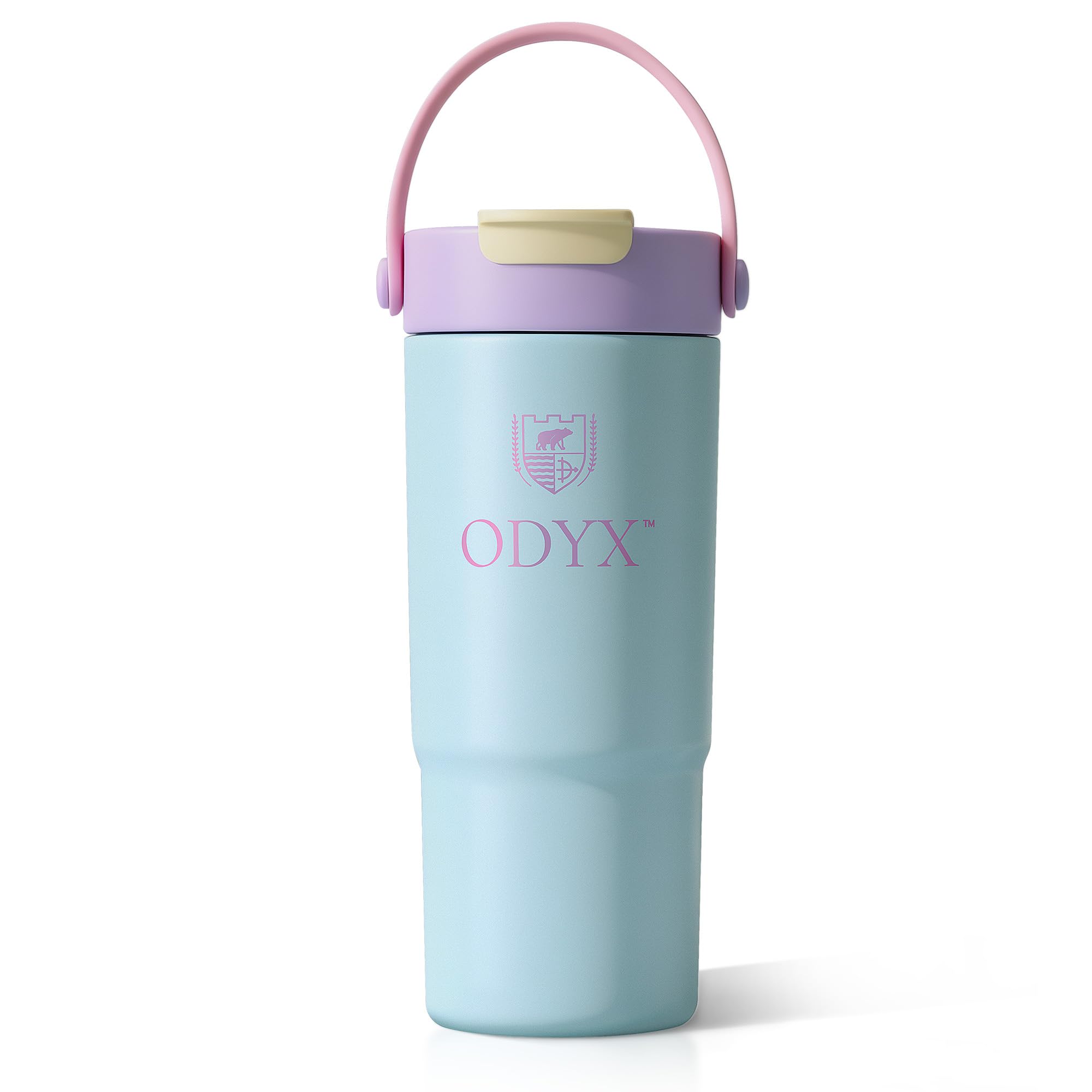 ODYX Mist Bottle  22oz Insulated Stainless Steel Water Bottle with Dual Flip Lid, Straw & Spout, Leakproof, BPAFree, Dishwashe