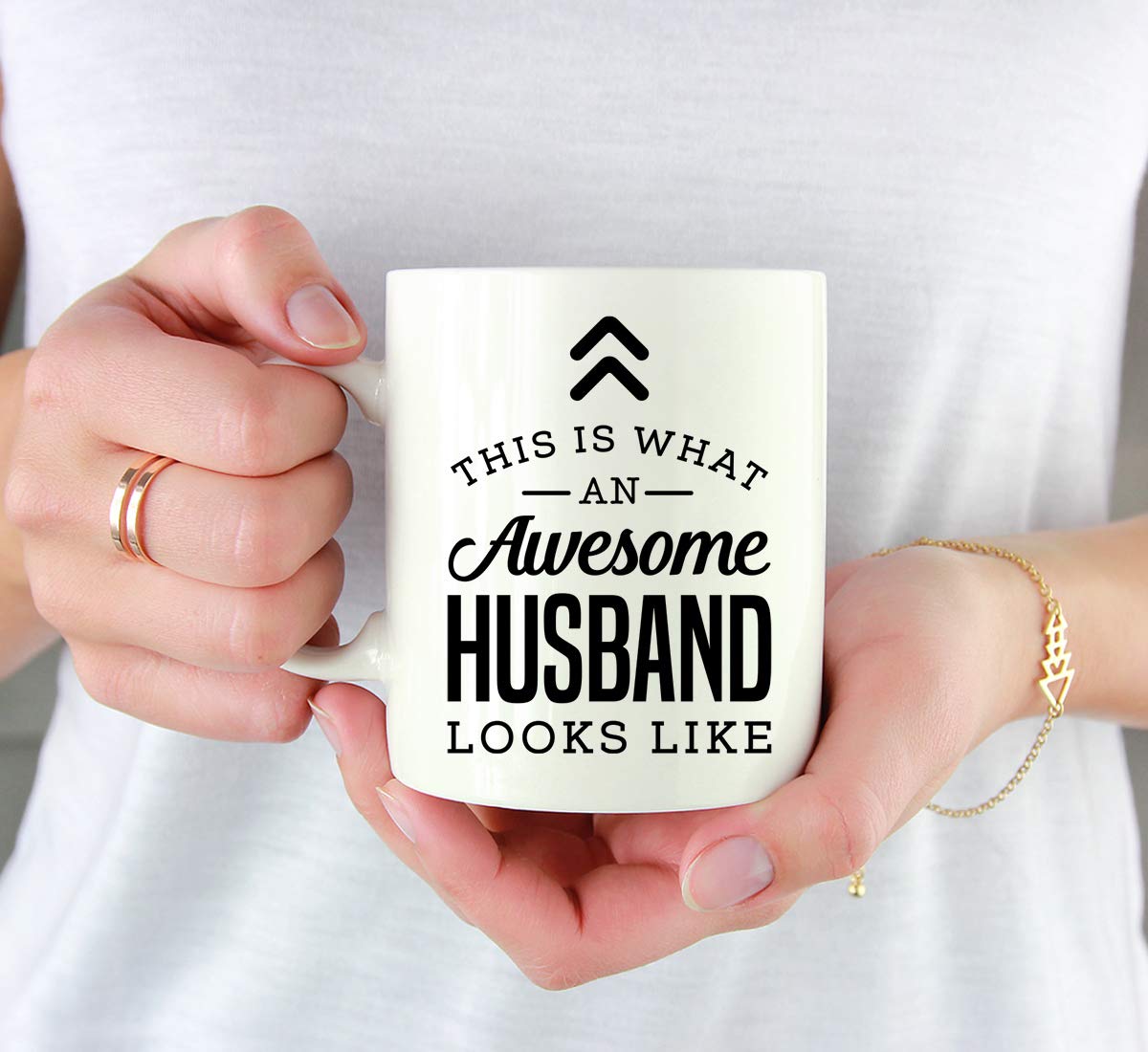 Andaz Press 11oz. Ceramic Coffee Tea Mug Gift, This is What an Awesome Husband Looks Like, 1-Pack, Birthday Gift Ideas Coworker