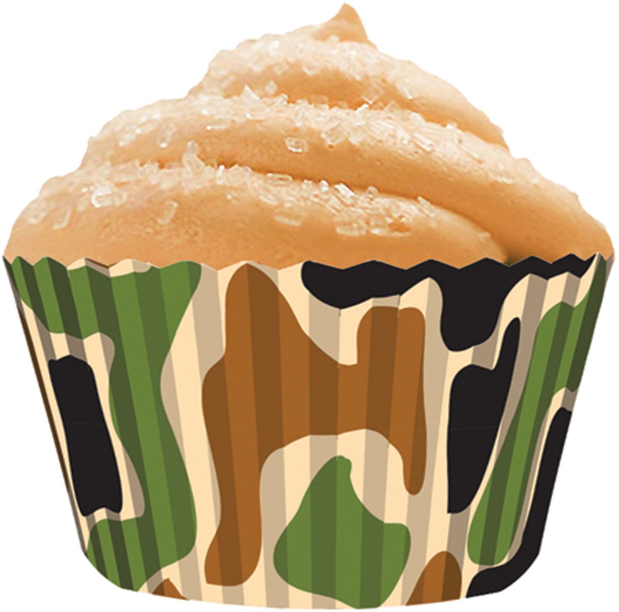 CupcakeCreations Standard Cupcake Baking Cup, Camo, 32-Pack