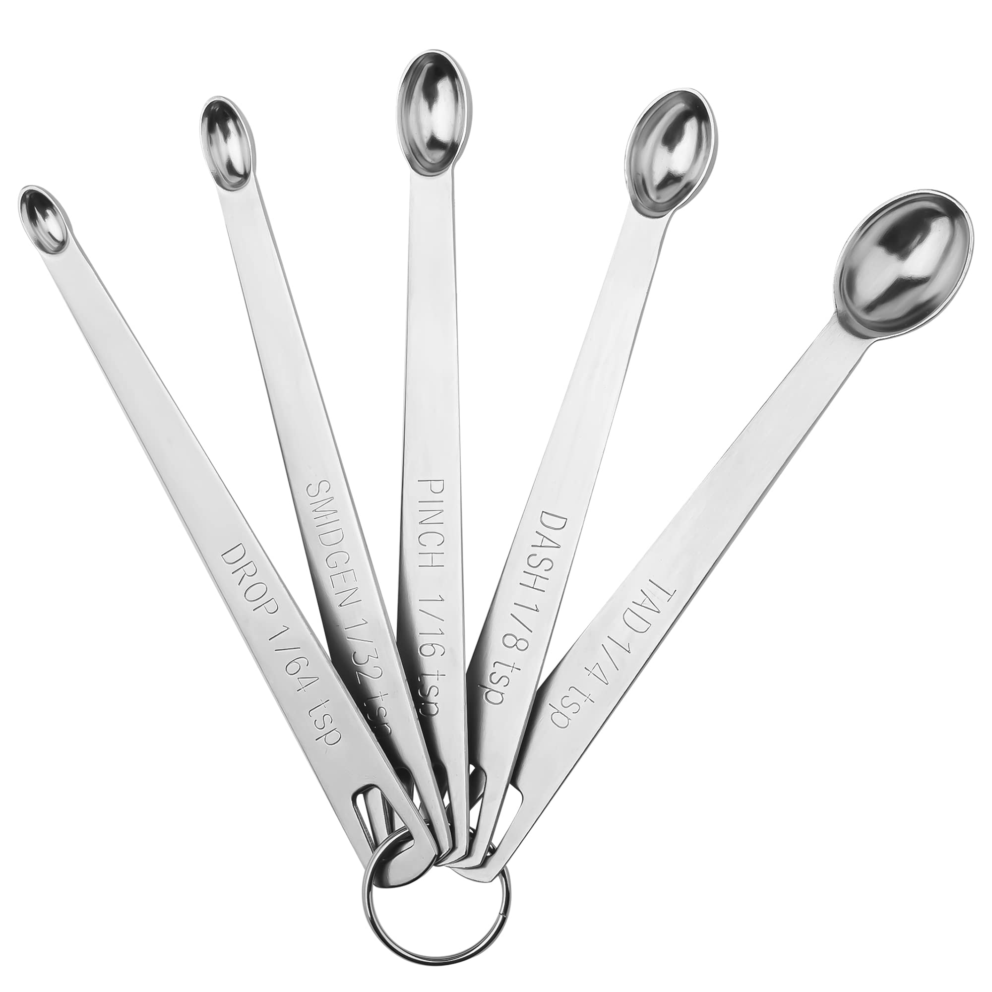 Kalsreui Measuring Spoons Set, Mini Teaspoon Measuring Spoons, Tiny Tsp Metal Measuring Spoons, Stainless Steel Measuring Spoons