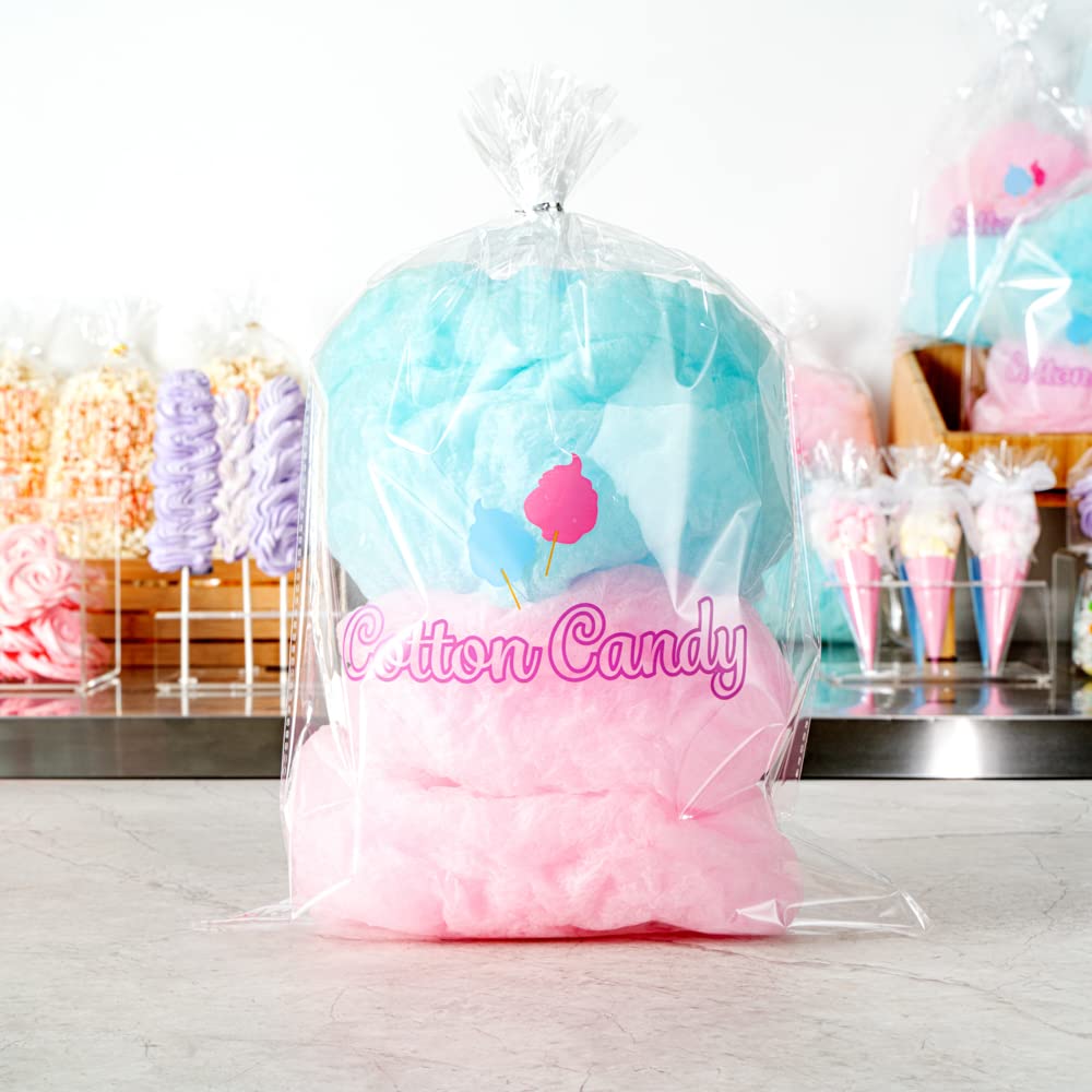 Restaurantware Bag Tek 12 X 18 Inch Bags For Cotton Candy 100 Greaseproof Cotton Candy Bags - Hot & Cold Friendly Freezable Clea