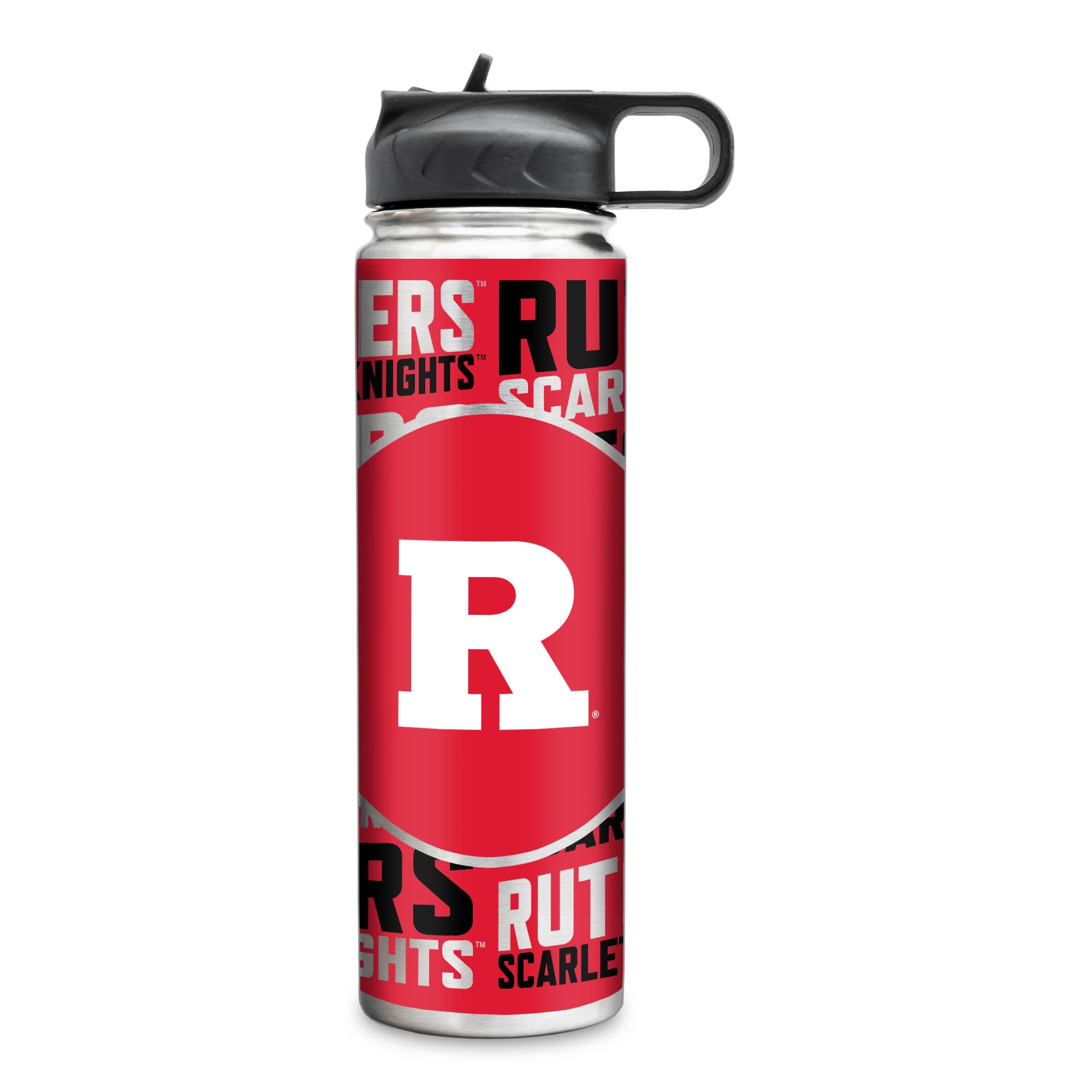 Rico Industries NCAA Rutgers Scarlet Knights 22oz Stainless Steel Tumbler with Lid - Great For Coffee, Tea, Water or Cocktails