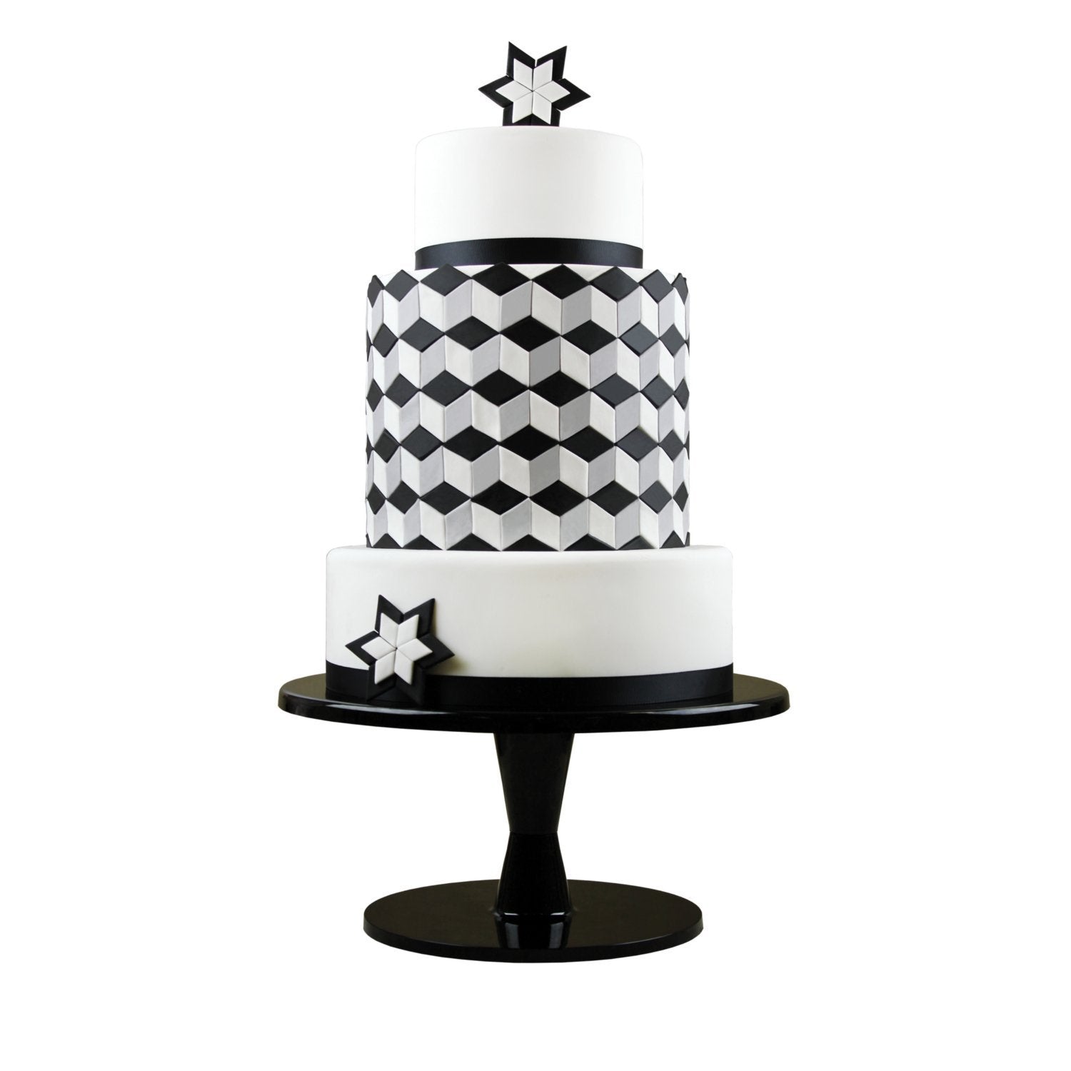 Pme Geometric Multicutters For Cake Design-Diamond-Small, Medium & Large Size, Set Of 3, Standard, White