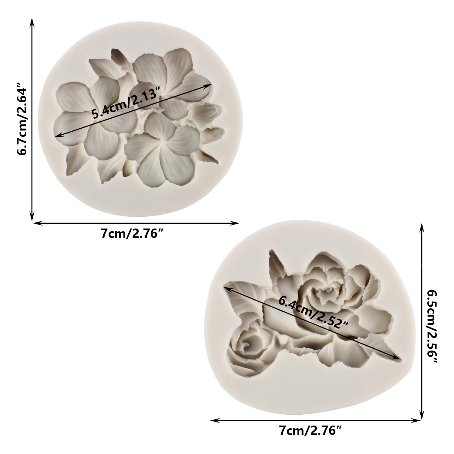 Sijiangmold Flower Fondant Molds Gardenia Plumeria Rubra Flower Silicone Mold For Cake Decoration Cupcake Topper Gum Paste Candy
