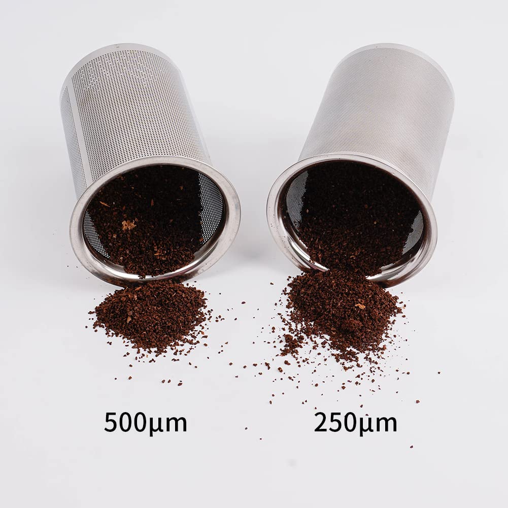Watchget Coffee Sifter - Fine Mesh 250M Stainless Steel Coffee Powder Sieve - Non-Slip Base, Silver