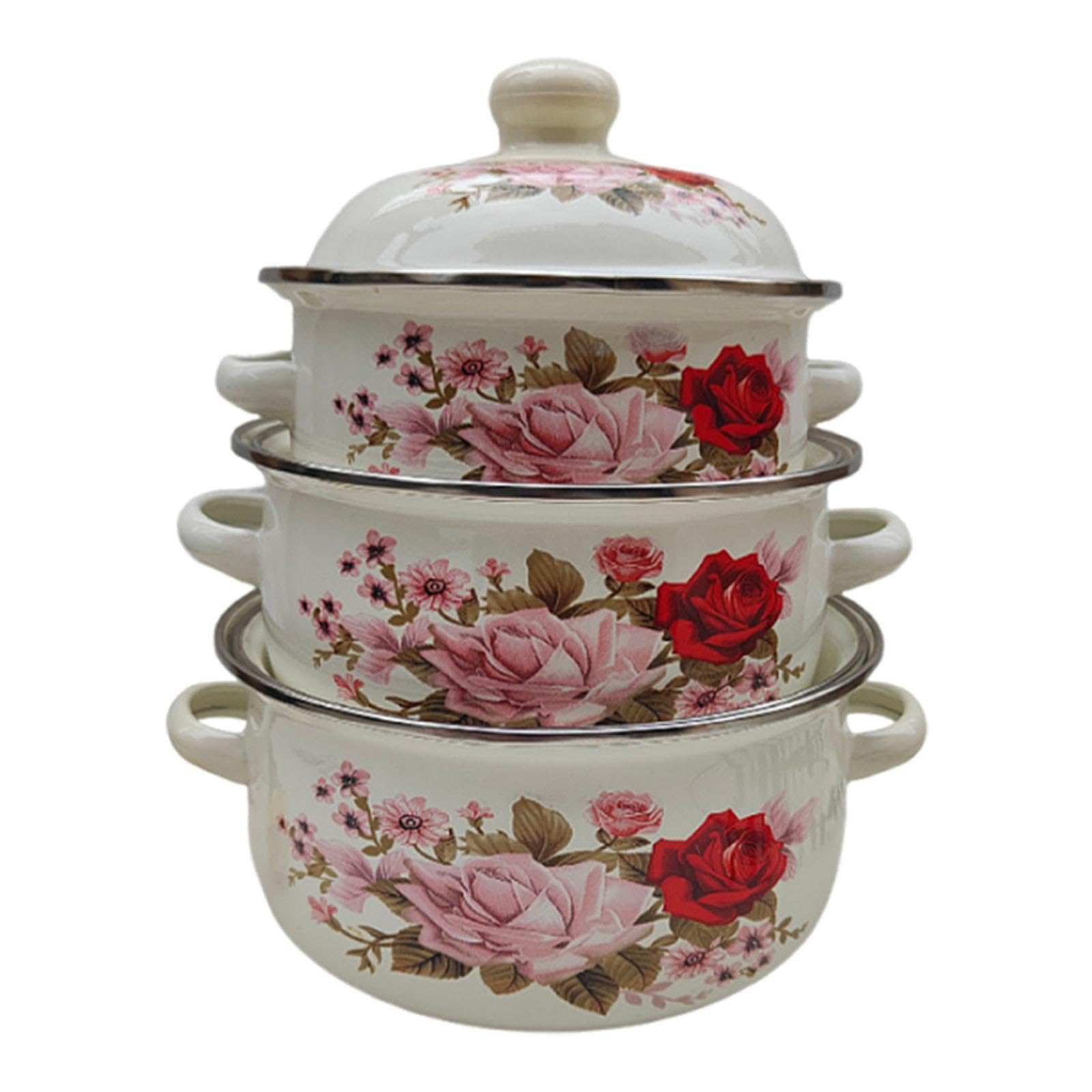 Enakshi 3X Enamel Stockpots Vintage Design Soup Pots For Kitchen Cooking Restaurant Style A|Home & Garden | Kitchen, Dining & Ba