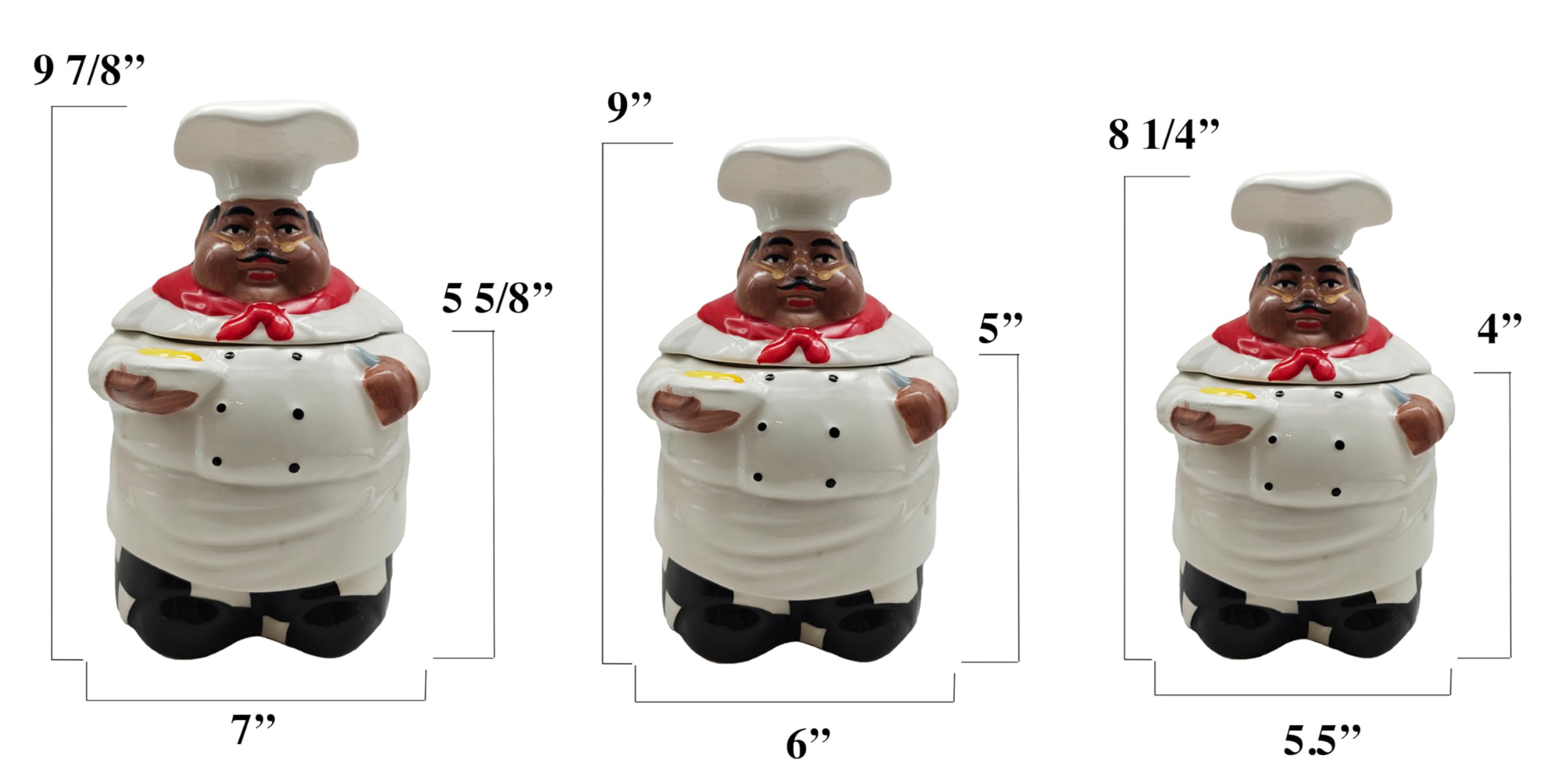 Happy Chef Collection By Ack (3Pc Canister Set)