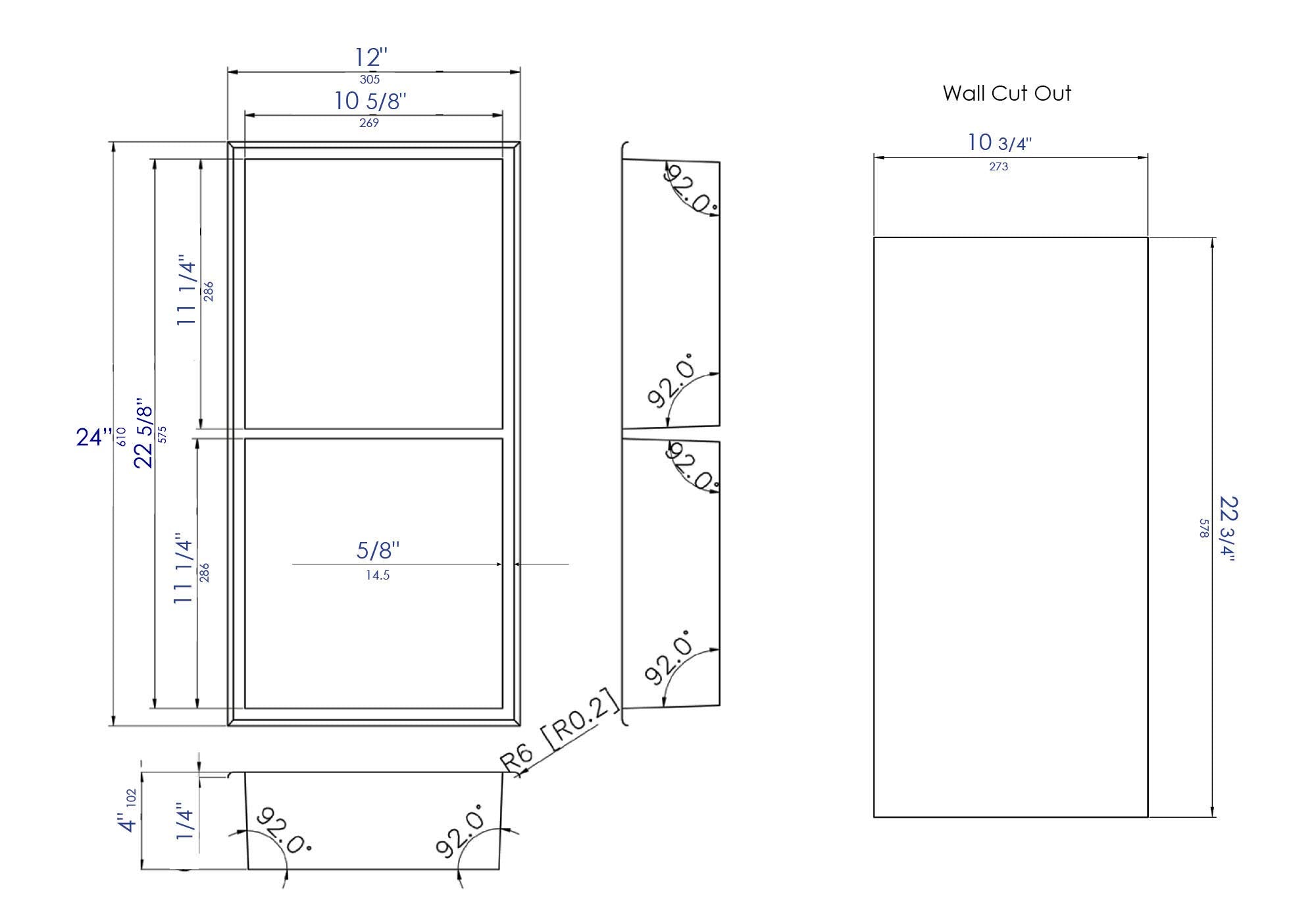 Alfi Brand Abn1224-Bss Shower Niche, Brushed Stainless Steel