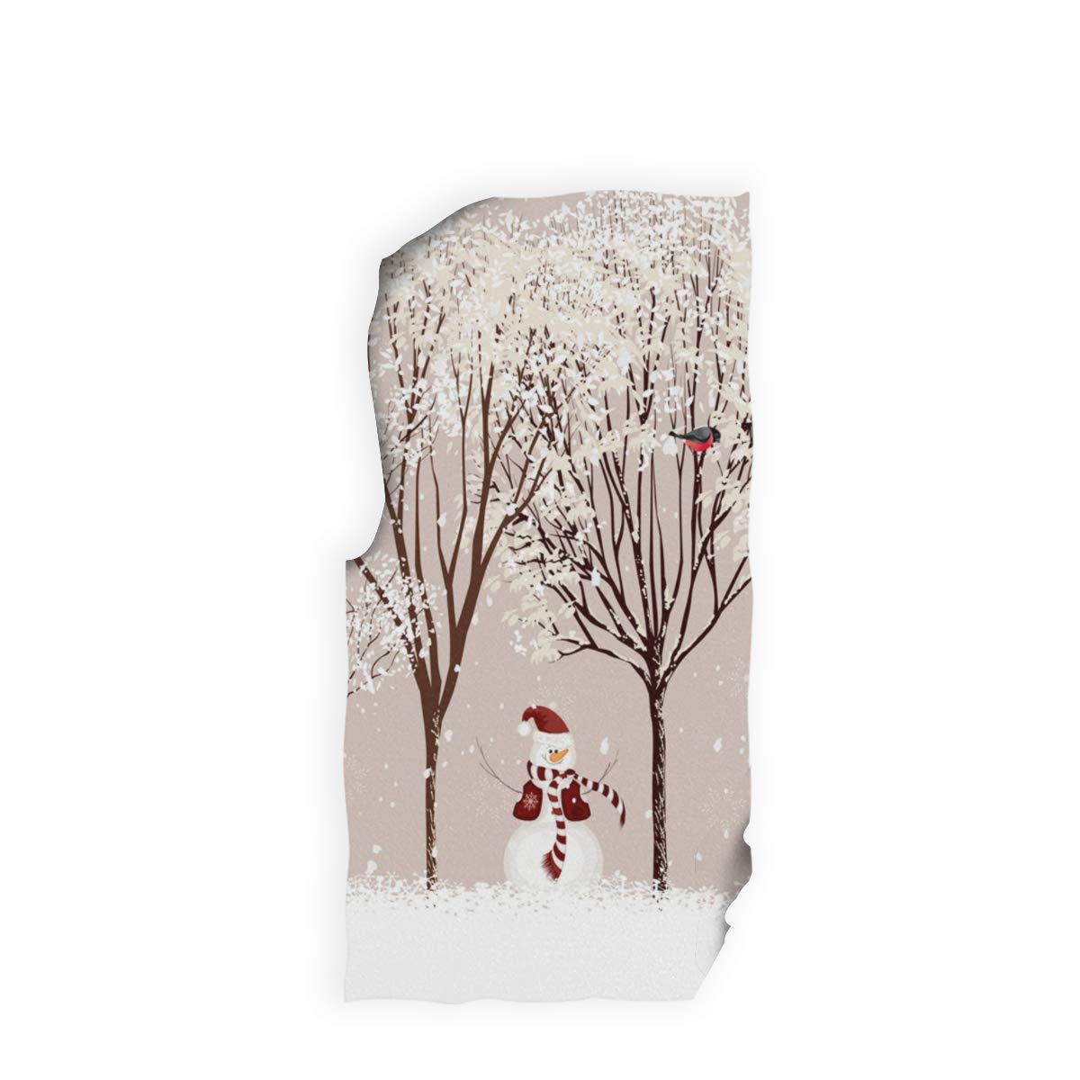 Winter Snowman Bird Tree Snow Hand Towels 16X30 In Bathroom Towel, Christmas X-Mas Small Bath Towel For Hand,Face,Gym And Spa Ba