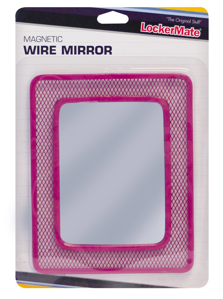 Lockermate Wire Mirror, Assorted Colors Color May Vary (01056)