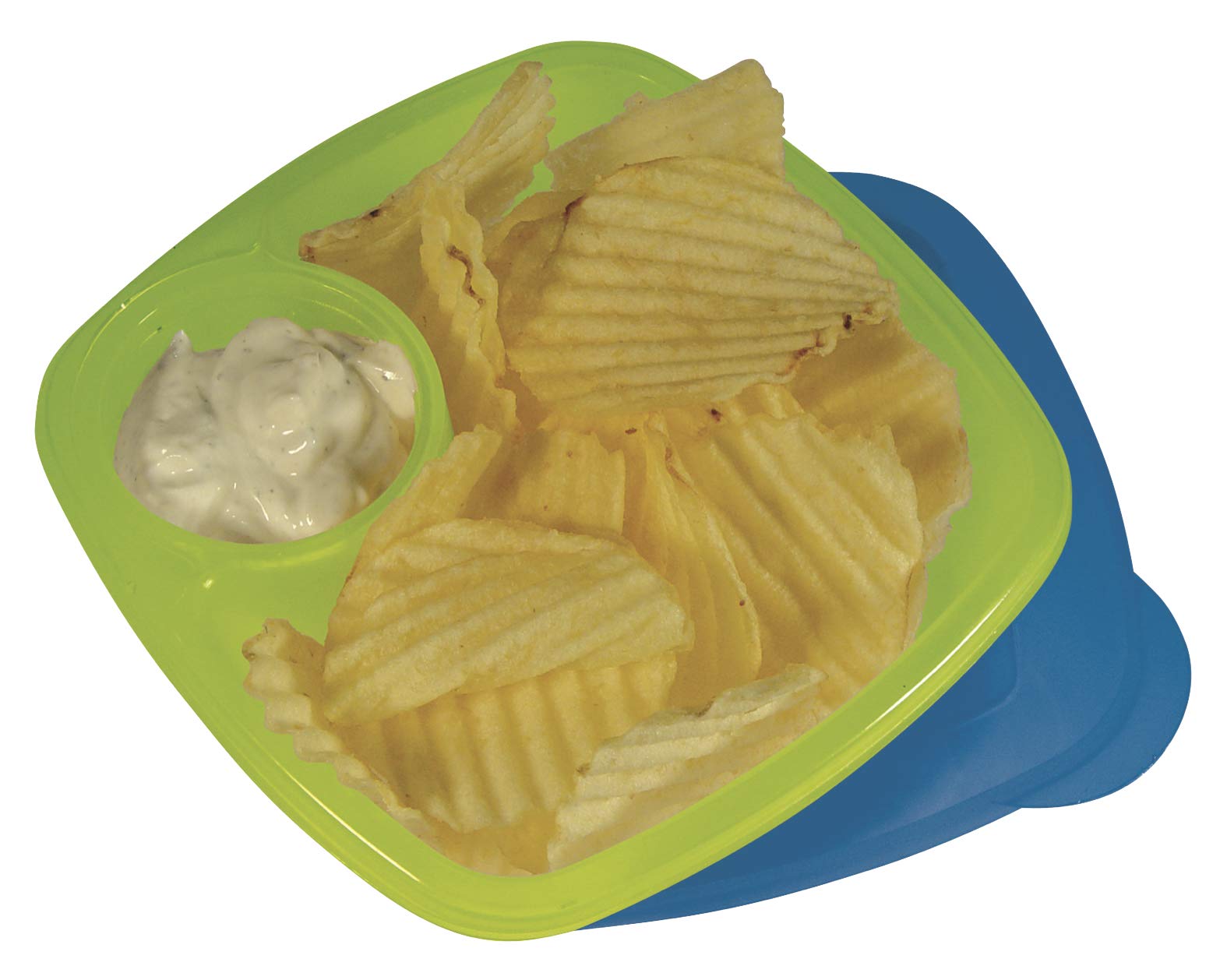 Compac Home Take A Dip 2 The Side Orange-Yellow Compartment Lunch Containers Or Snack Container For On The Go, Dishwasher And Mi