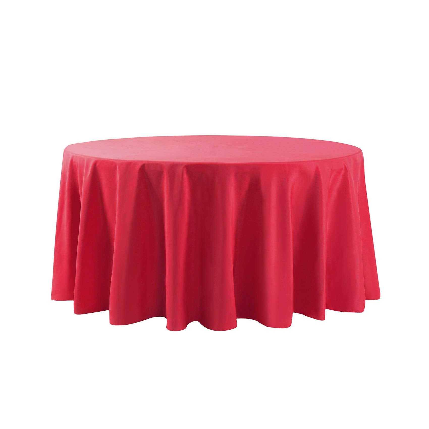 108 Inch Round Tablecloth Washable Polyester Table Cloth Decorative Table Cover For Wedding Party Dining Banquet(108 Inch,Red)