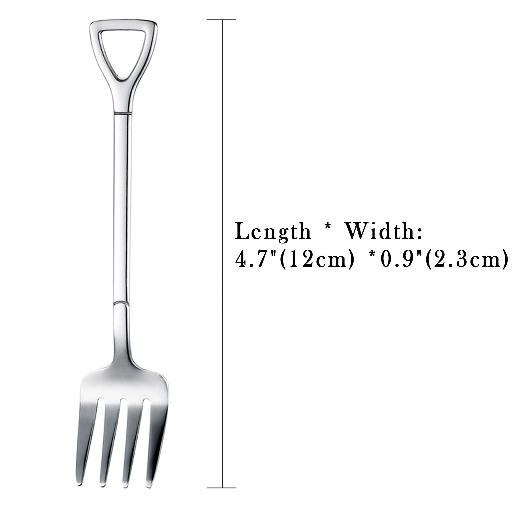 Nmqlx Dessert Fork Set, 8 Pcs 4.7'' Stainless Steel Salad Forks, Cake Fruit Fork Set For Home, Kitchen Or Restaurant