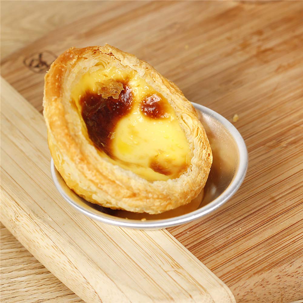 Yesland 40 Pack Egg Tart Mold, Tiny Pie Tartlets Dessert Mold & Pudding Mold, Resuable Baking Cups For Cupcake, Pie & Cookie(Alu