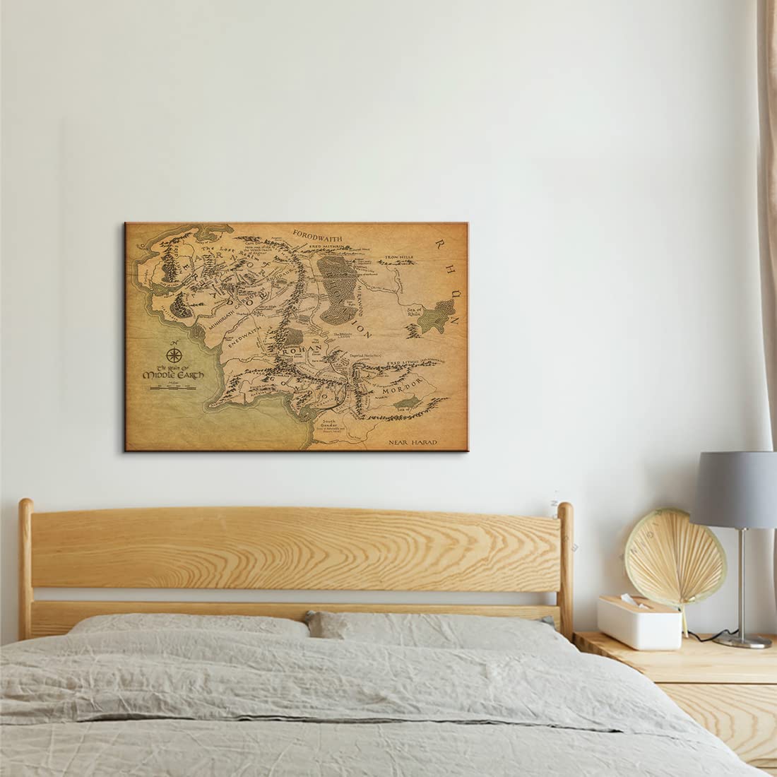 Lord Of The Rings Poster Map Of Middle Earth Lord Of The Rings Wall Art Middle Earth Map Poster Framed Middle Earth Map Lotr Pos