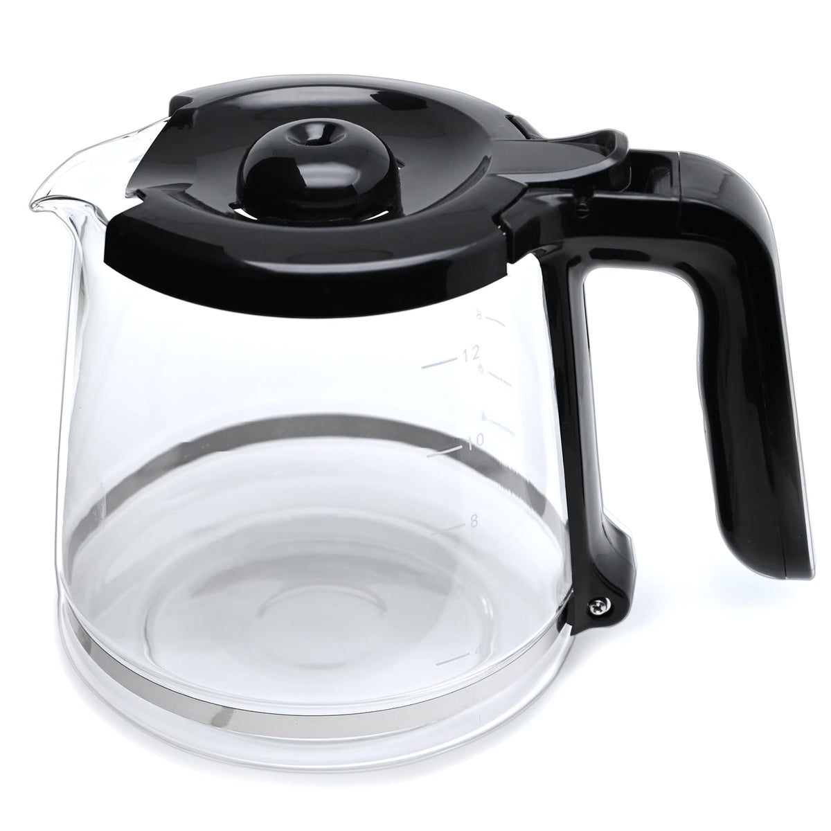 Besbarista 12-Cup Replacement Glass Carafe, Compatible With Mr. Coffee (#Rf, Lm, Pc And Sc Series - Black Handle)