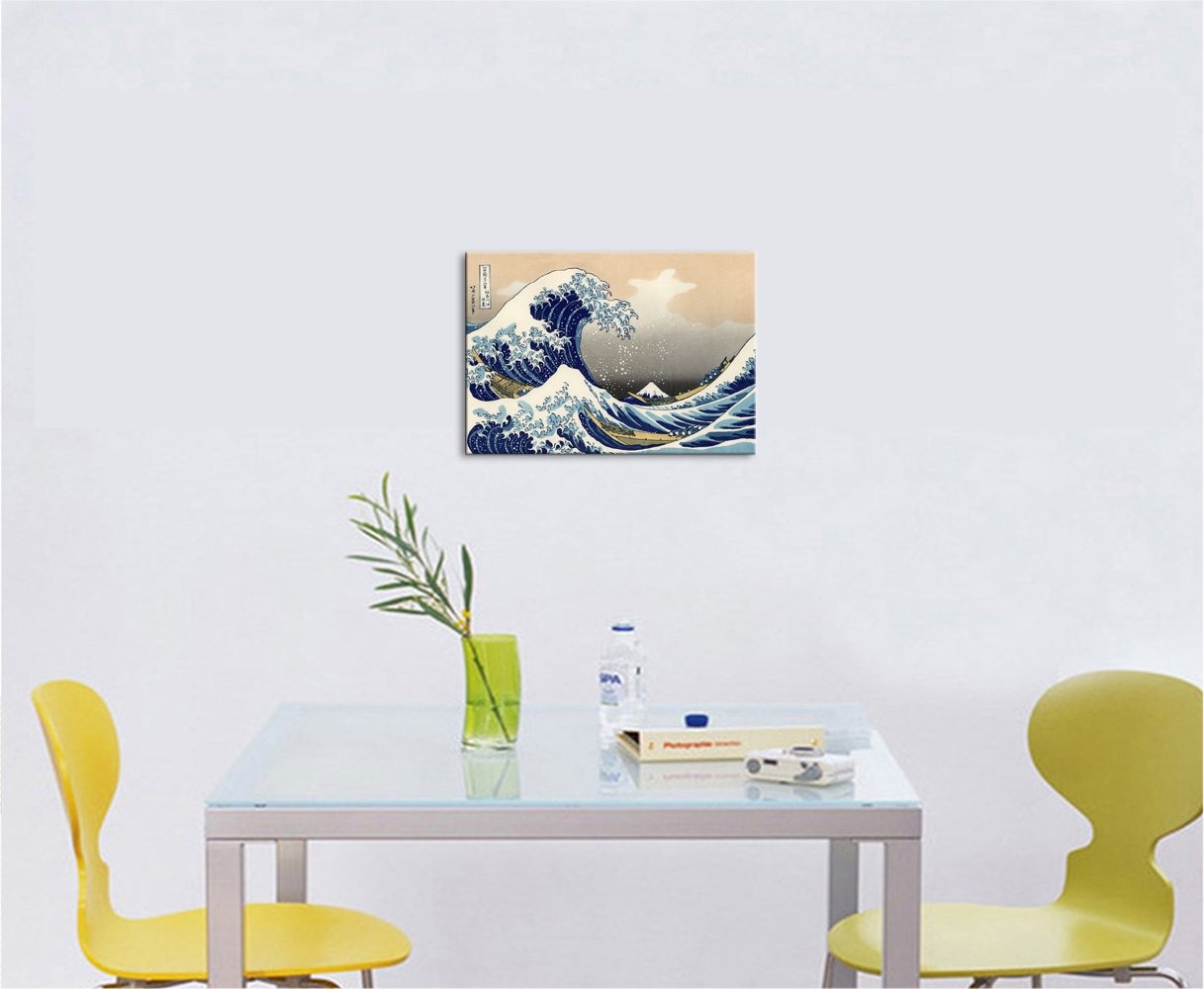Wieco Art Canvas Prints Wall Art Ocean Beach Picture Paintings For Home Office Decorations Wall Decor Great Wave Of Kanagawa Kat