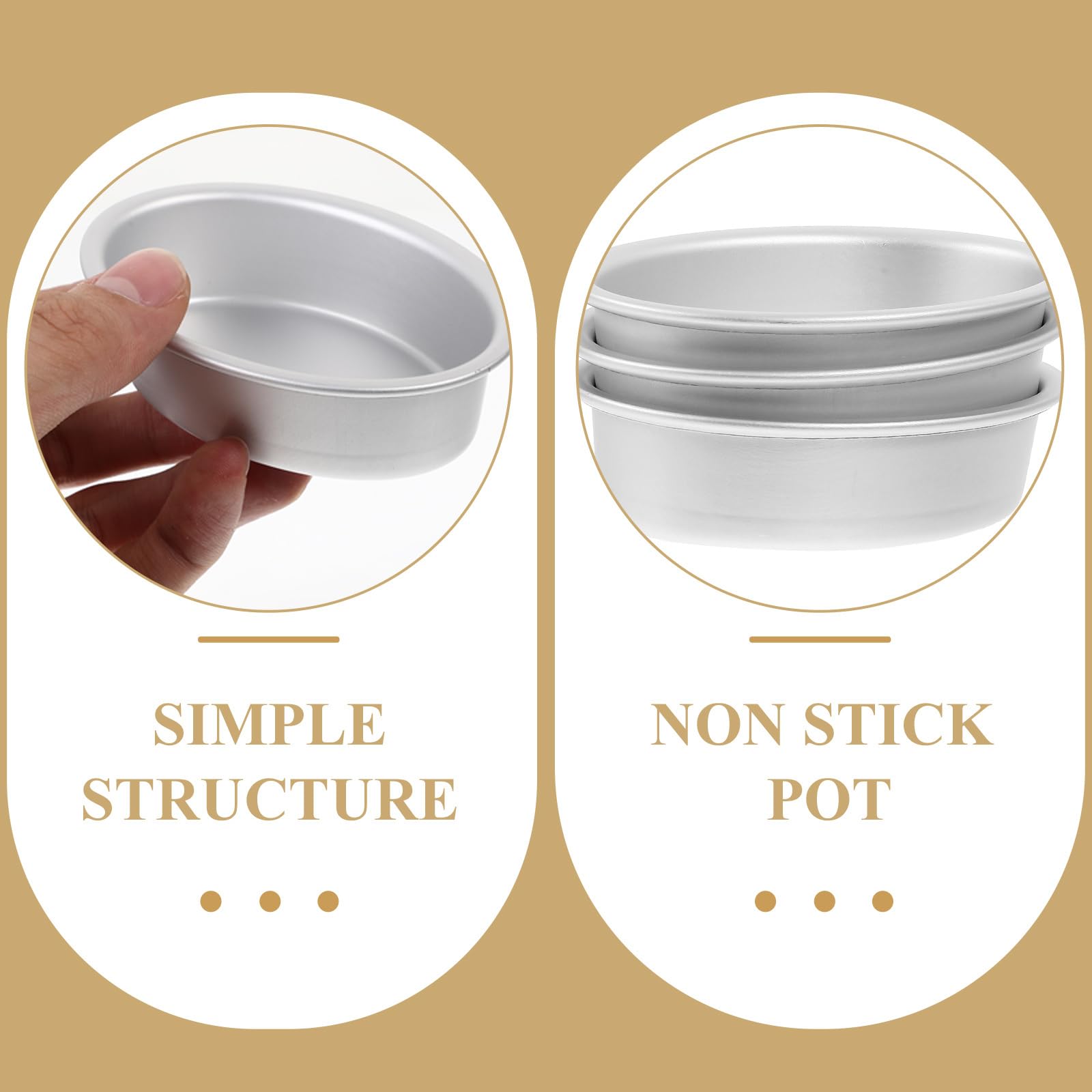 Luxshiny 10Pcs Mini Cheese Cake Mold Pan, Flan Mold, Oval Cake Pan Egg Pudding Mold Mini Tart Tins Baking For Baking Cooking Min