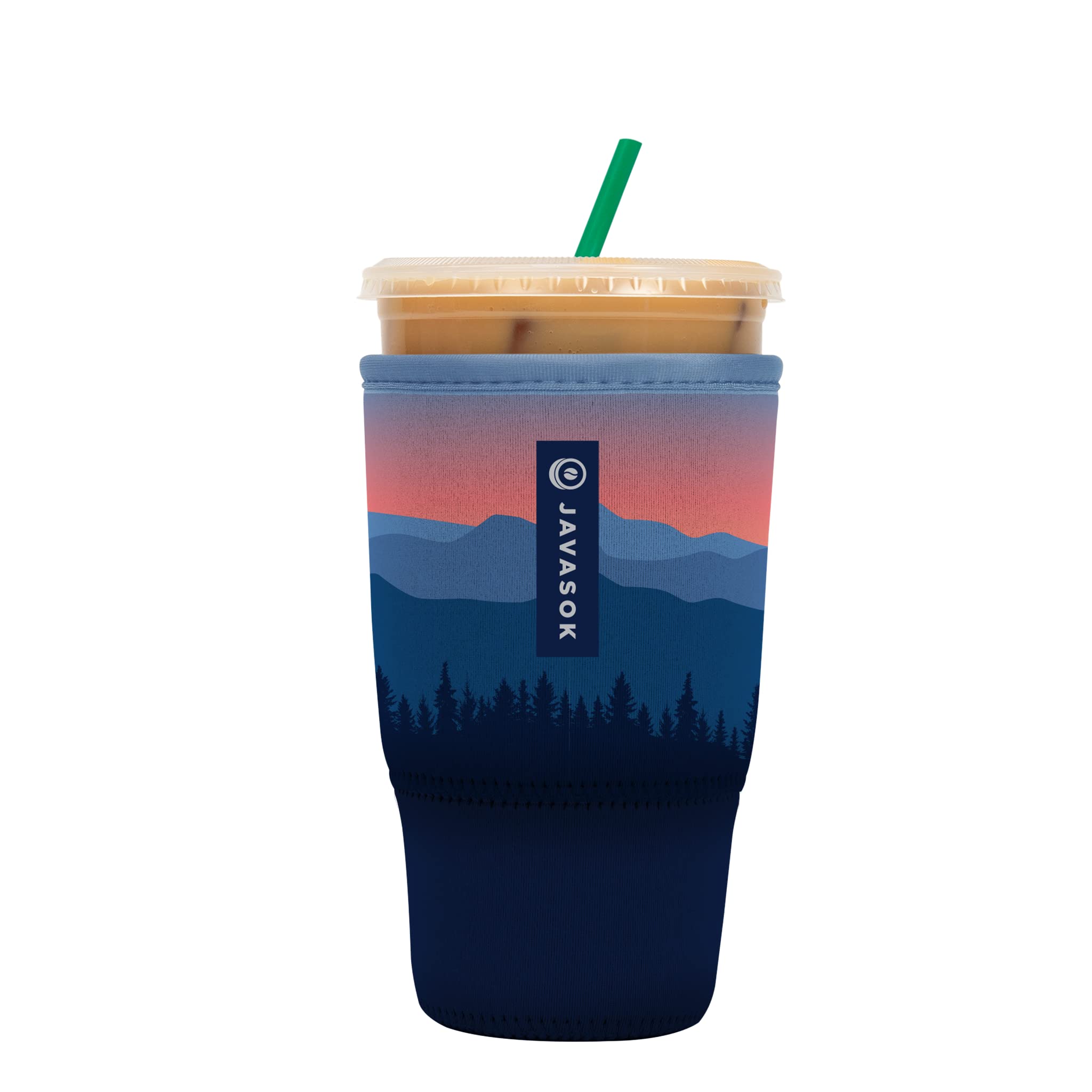 Sok It Java Sok Iced Coffee & Cold Soda Insulated Neoprene Cup Sleeve (Blue Ridge, Large: 30-32oz)