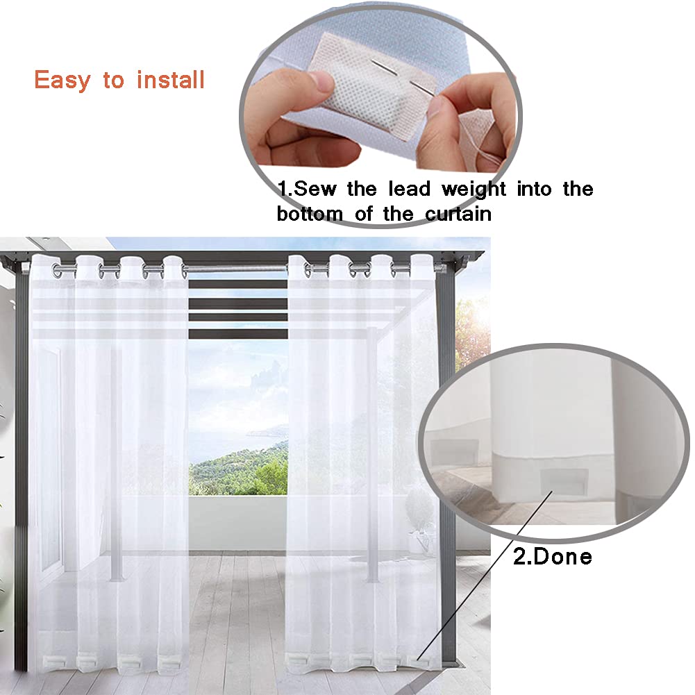 20 Pieces Total 19 Oz Curtain Weights Lead Block With No-Woven Bag Bottom Drapery Lead Weights For Curtains,Tablecloth,Flags