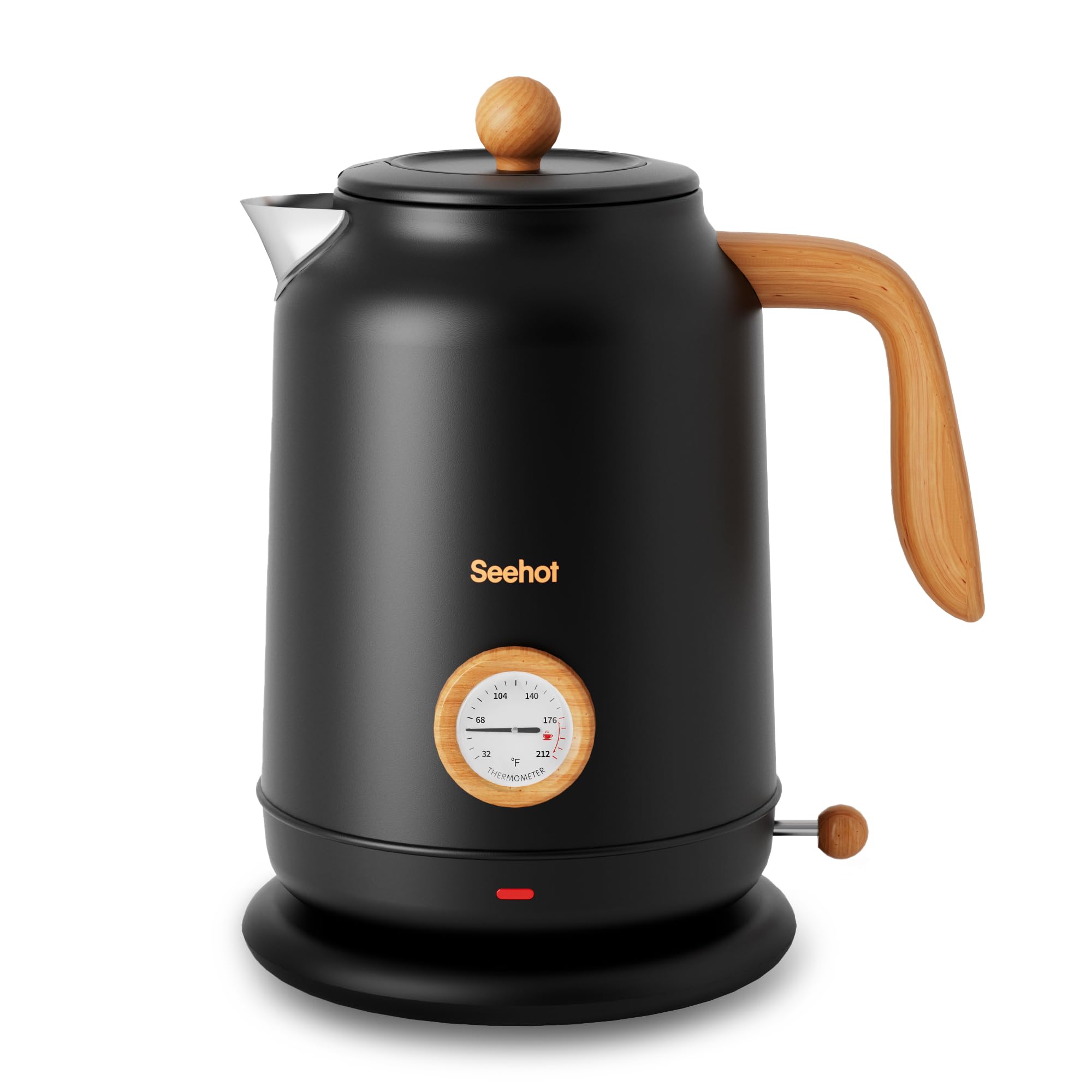Seehot - Electric Kettle With Thermometer (Black)