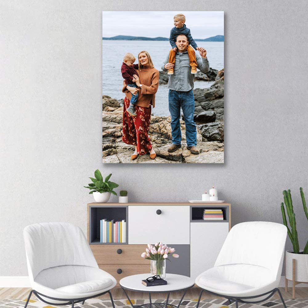 H5Print Custom Canvas Prints Personalized Wall Art With Your Family Photos/Pictures Digitally Printed - 20X16Inches