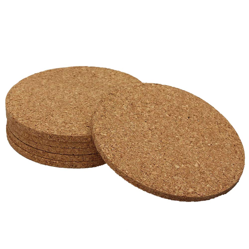 16 Set Natural Cork Coasters Absorbent Drink Coffee Cup Mat Table Bar Diy Crafts