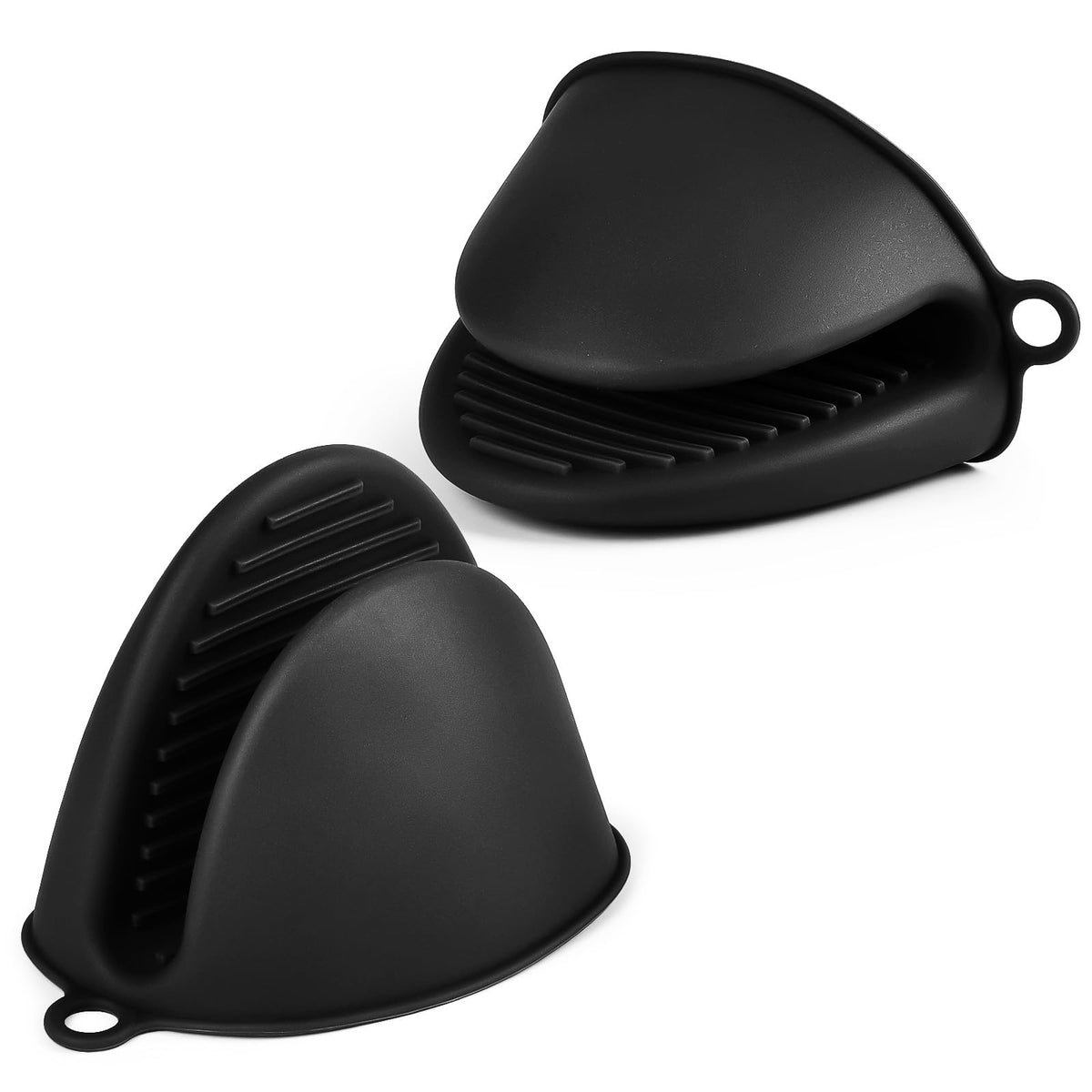 Auauy Mini Oven Mitts, 2 Count Small Oven Mitt 220?/428F Heat Resistant With Non-Slip Surface And Hanging Loop Mits, Kitchen Mit