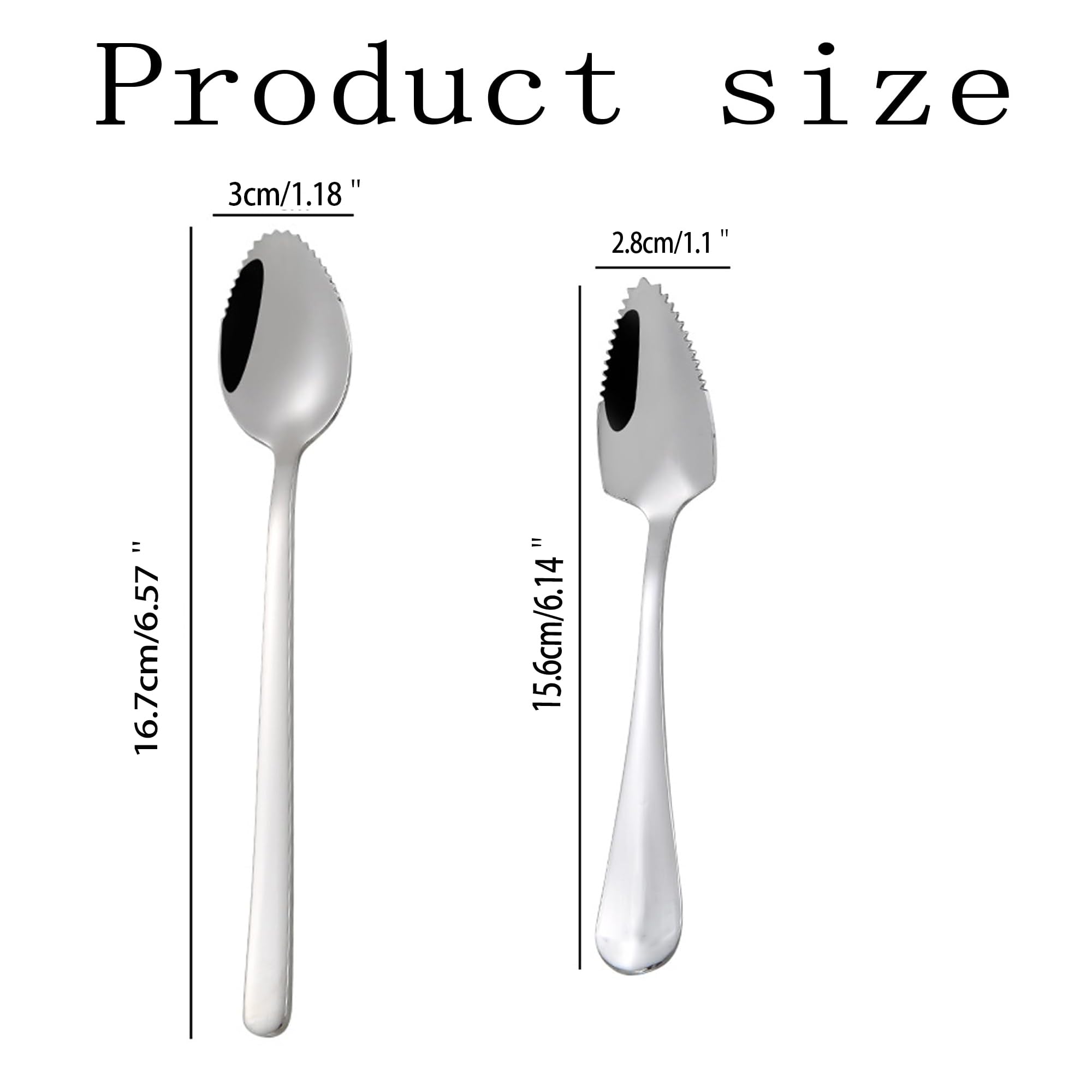 Stainless Steel Grapefruit Spoons Serrated Edge Grapefruit Spoon 2Pcs Grapefruit And Dessert Spoon Kitchen Tools For Citrus Frui