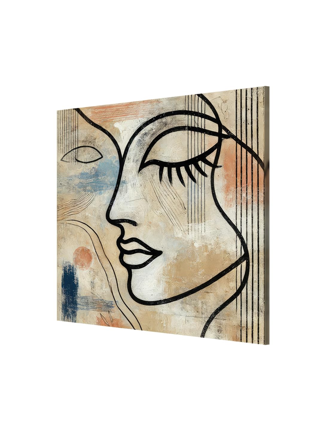 999Store Abstract Female Face Canvas Painting - Modern Wall Art For Bedroom, Living Room Decor 36X36 Inches (Flp36X360532)