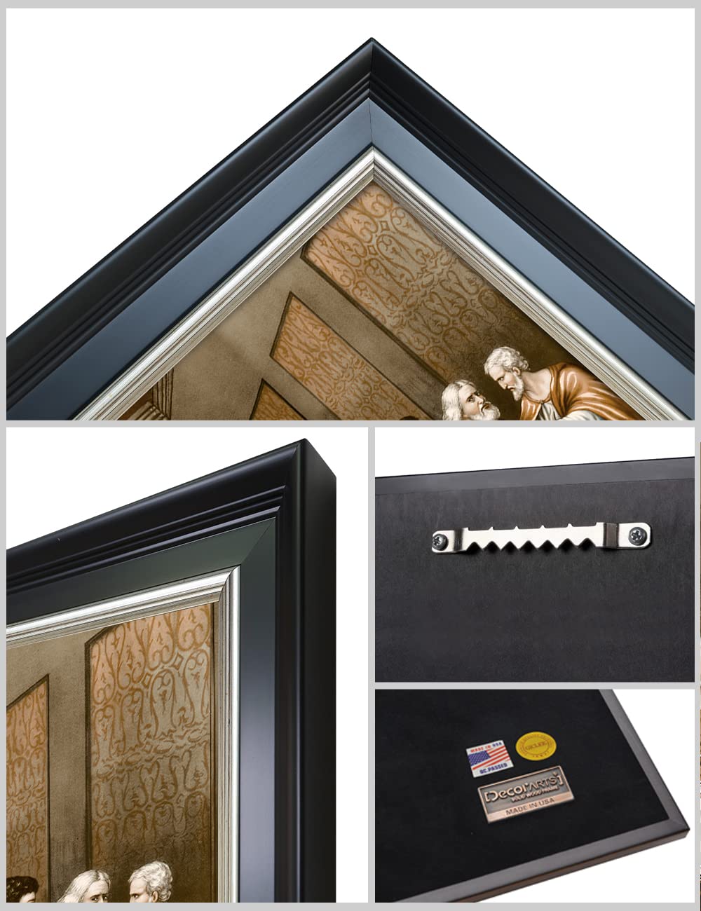 Decorarts - The Last Supper By Leonardo Da Vinci Giclee Reproducation, Giclee Prints Acid Free Cotton Canvas With Matching Black