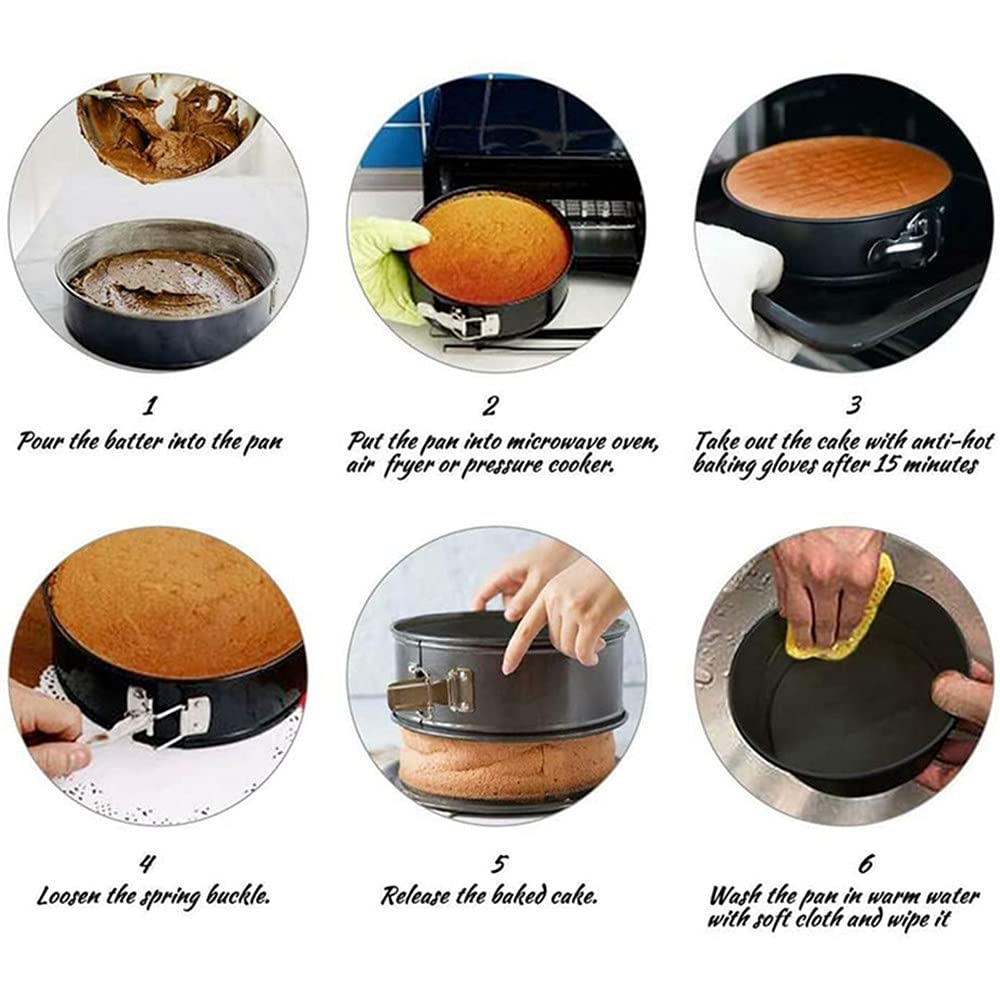 Xigui Cheesecake Pan, Springform Cake Pan Set - Pack Of 3, Nonstick Round Baking Pans With Removable Bottom, Cake Pans For Mini