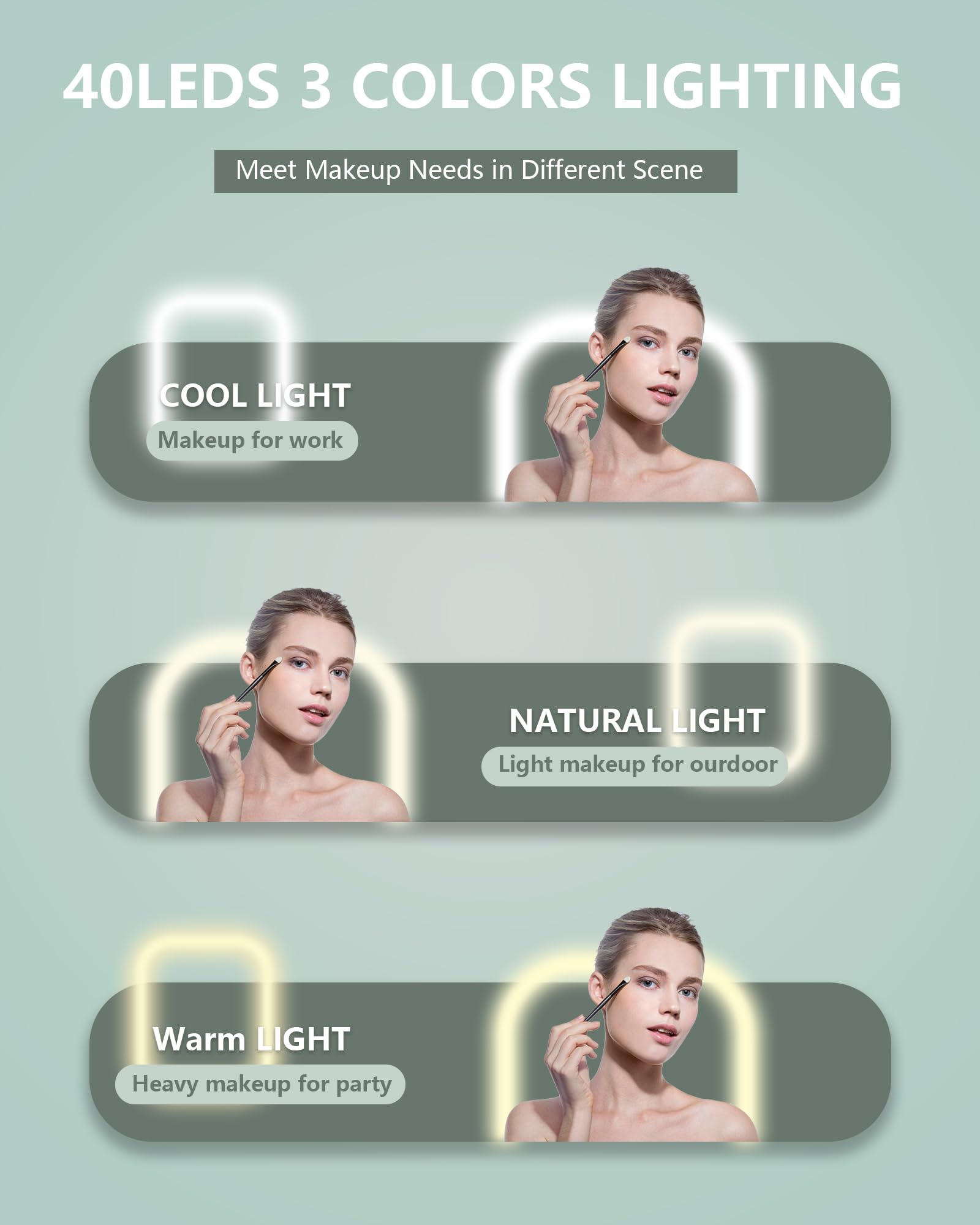 Dec.Metu Compact Mirror, 1X/5X Magnification Pocket Travel Makeup Mirror With Lights For Purse Rechargeable Small Handheld Mirro