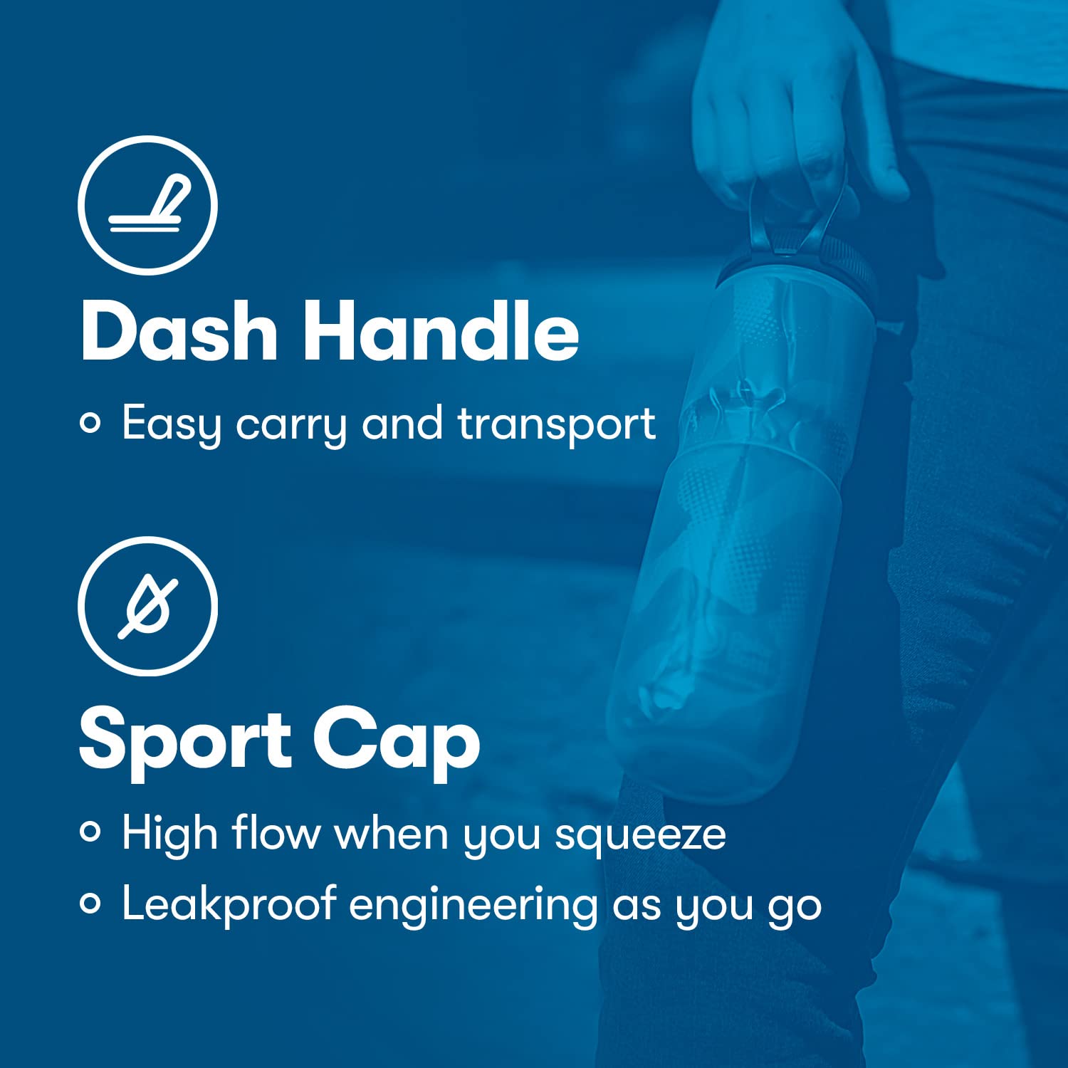 Polar Bottle Sport Insulated Water Bottle - Bpa-Free, Sport & Bike Squeeze Bottle With Handle (Contender - Olive & Silver, 20 Oz