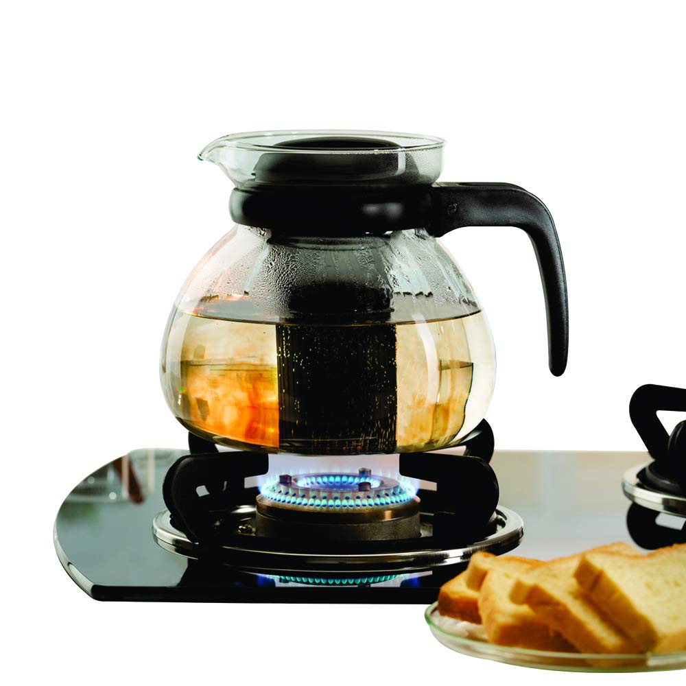 Borosil - Carafe Flame Proof Glass Kettle With Infuser, 1.5L