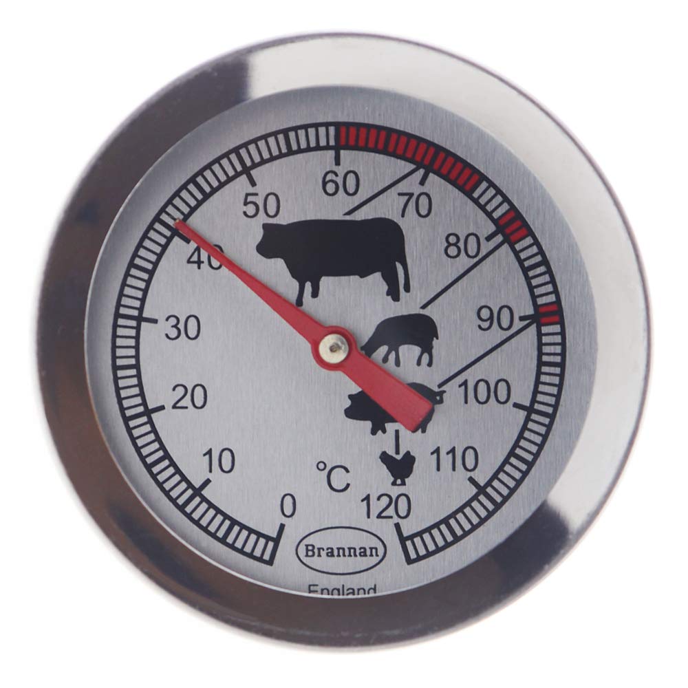 Meat Thermometer Probe Oven Proof - Leave In Oven To Measure Meat Temperatures With Recommended Cooking Temperatures For Meat An