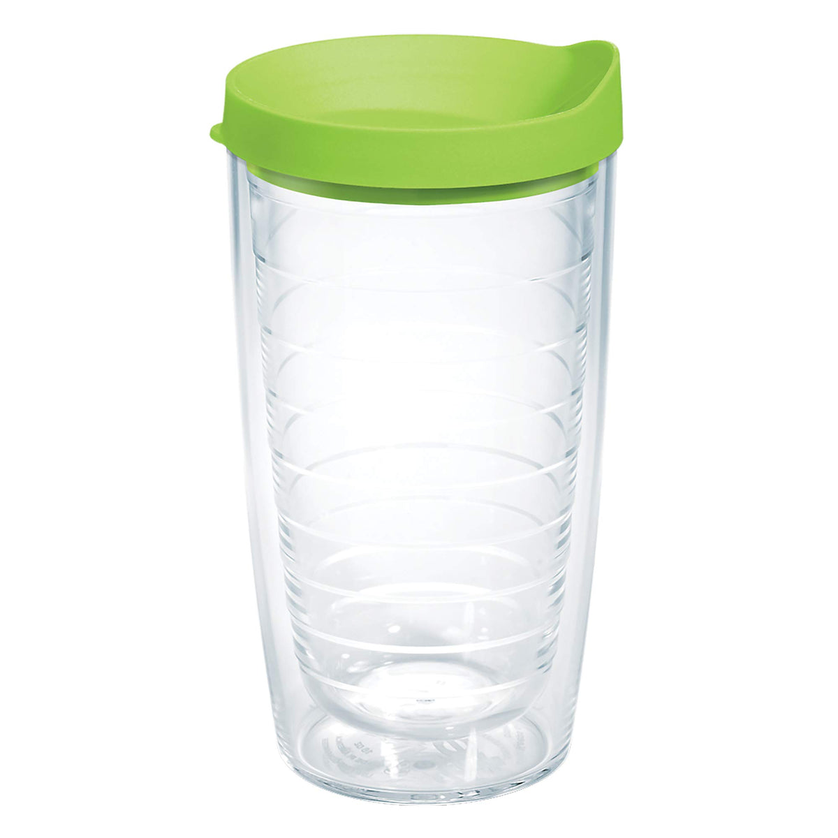 Tervis Clear & Colorful Lidded Made In Usa Double Walled Insulated Tumbler Travel Cup Keeps Drinks Cold & Hot, 16Oz, Lime Green
