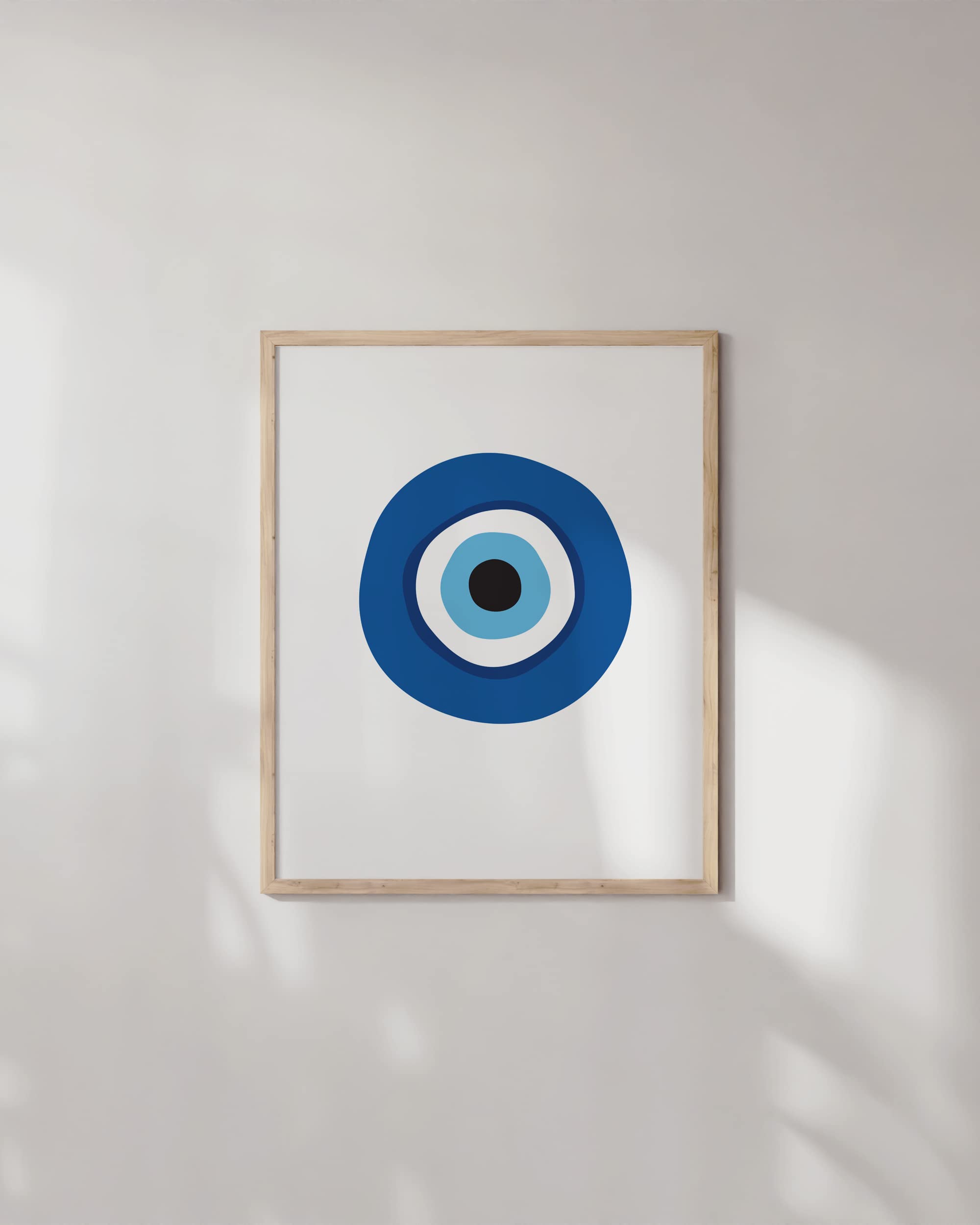 Haus And Hues Evil Eyes For Wall - Blue Posters For Room Aesthetic, Abstract Blue Art Posters And Prints, Eye Posters For Wall,