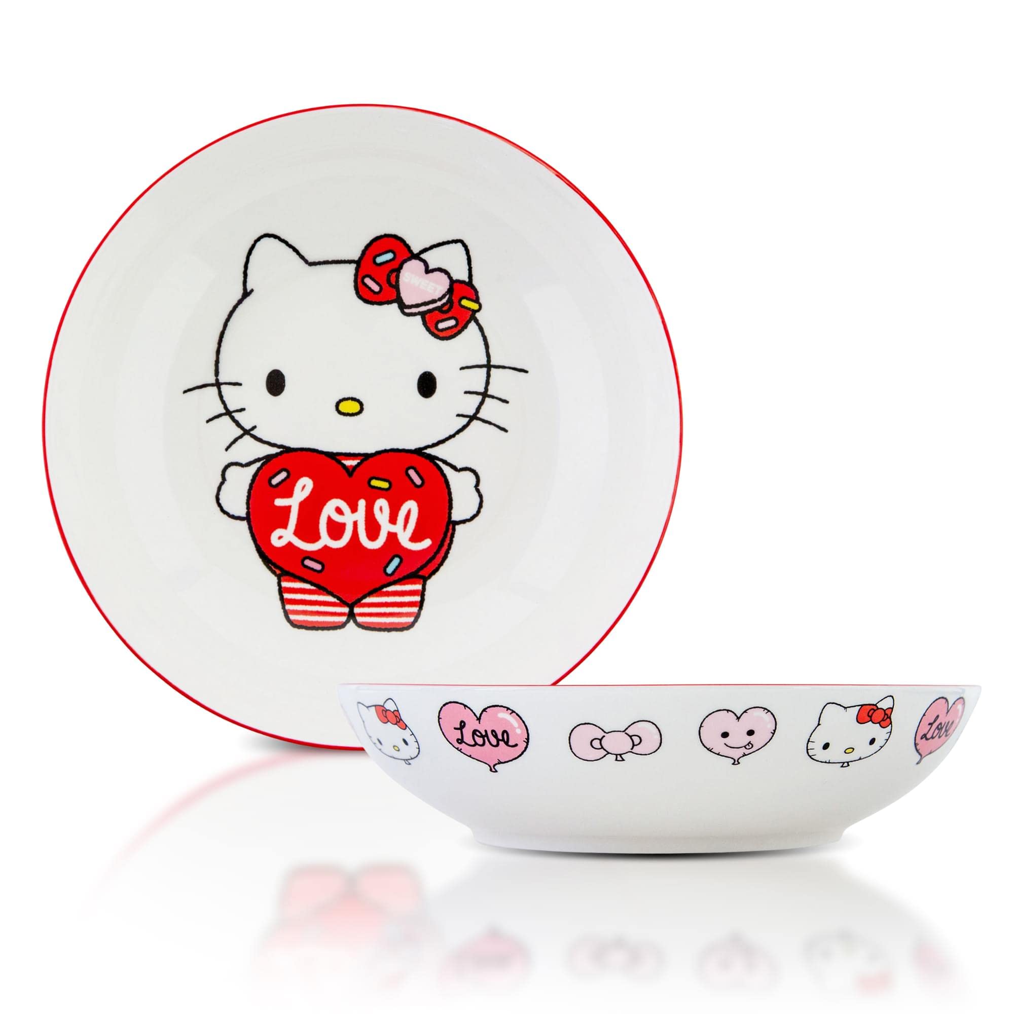 Sanrio Hello Kitty Love 9-Inch Ceramic Coupe Dinner Bowl