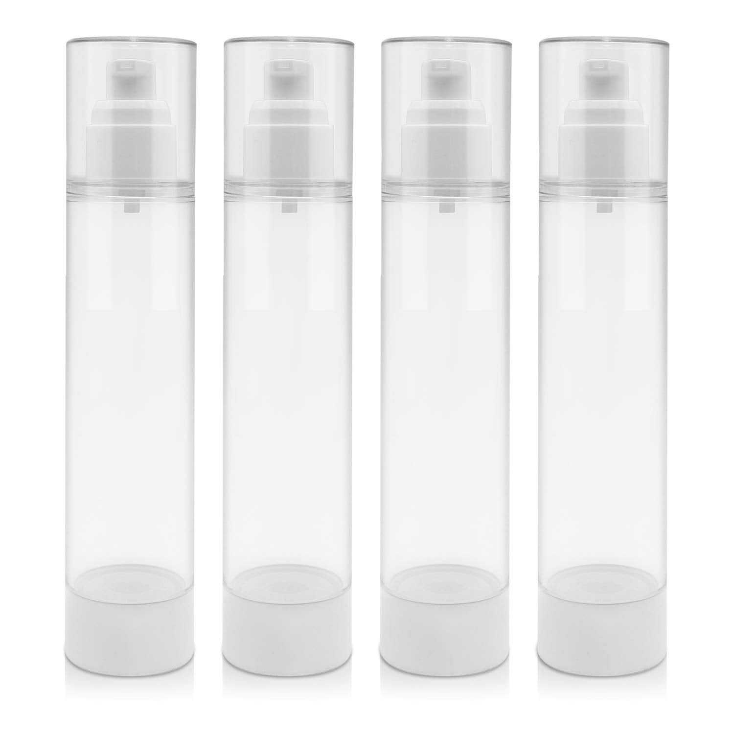 Trendbox 120Ml / 4Oz Airless Vaccum Pump Travel Bottles For Lotions, Cream - 4 Pack