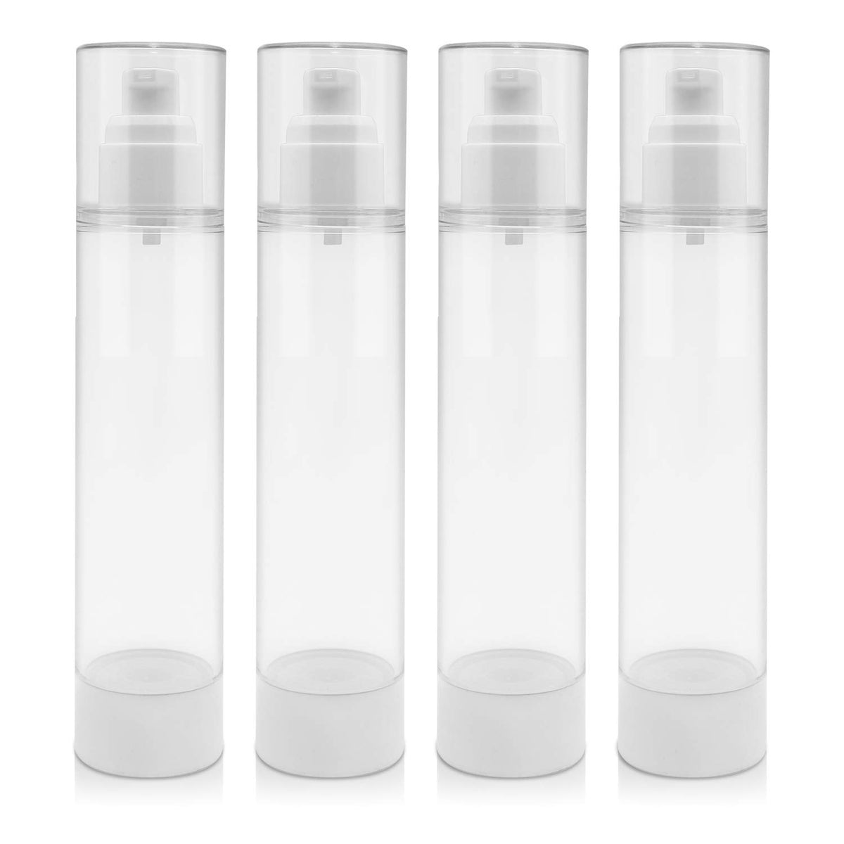 Trendbox 120Ml / 4Oz Airless Vaccum Pump Travel Bottles For Lotions, Cream - 4 Pack