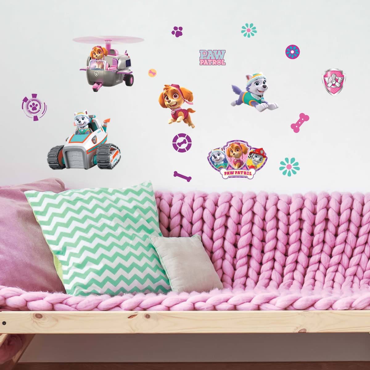 Roommates Paw Patrol Girl Pups Peel And Stick Wall Decals