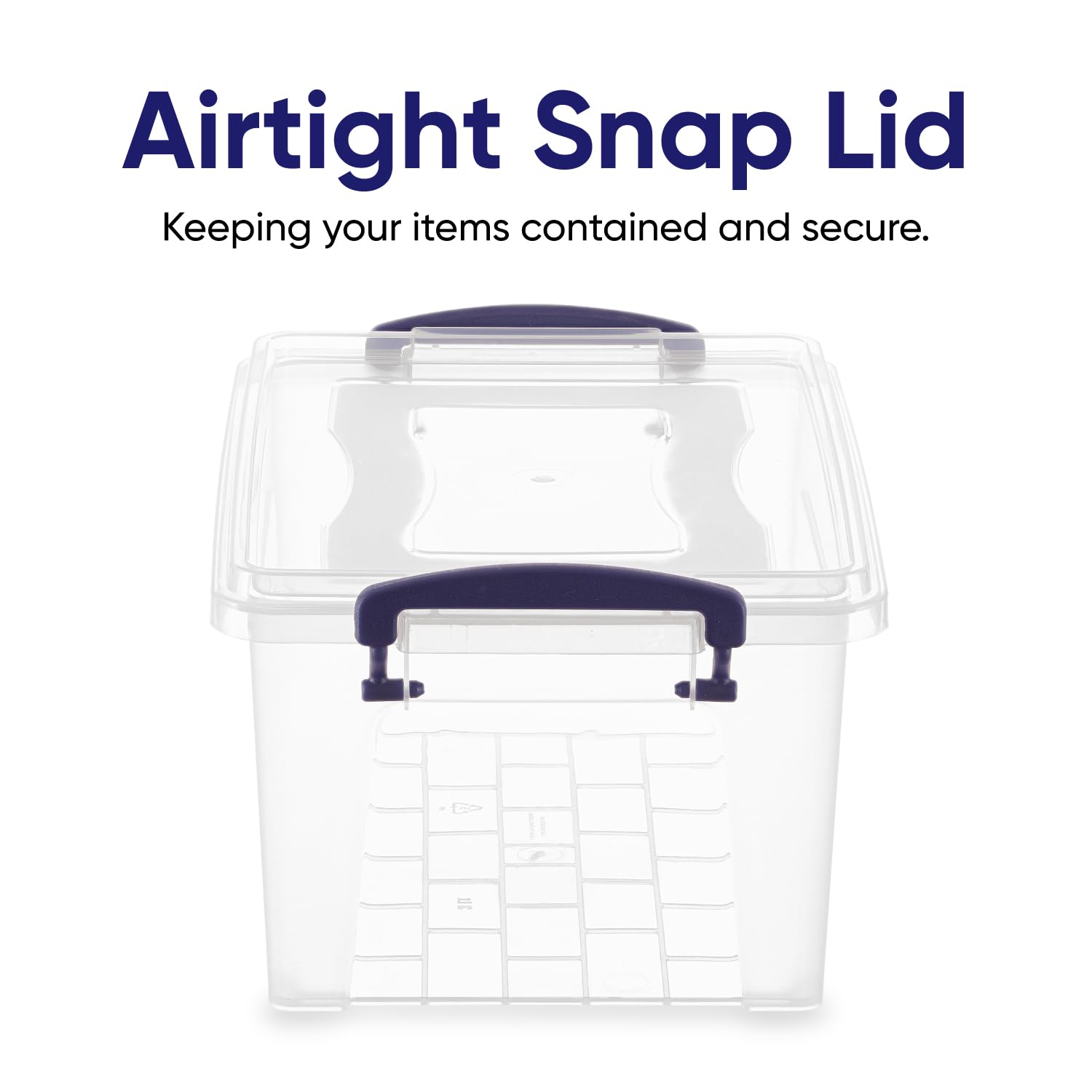 Superio Clear Storage Bins With Lids, Stackable Storage Box With Latches And Handles, Extra Small, 2 Pack 3 Quart