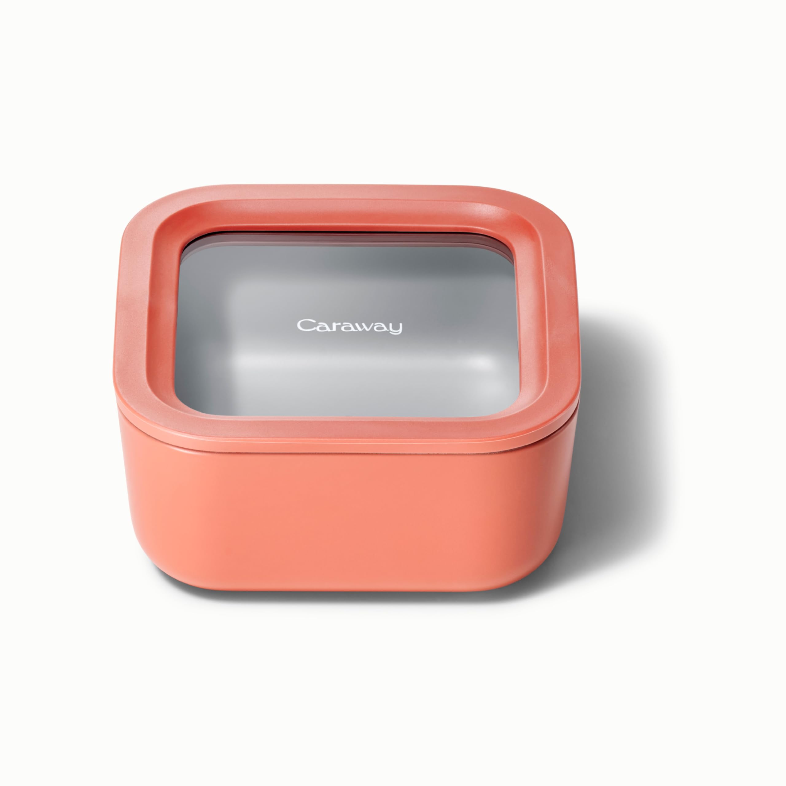 Caraway Glass Food Storage - 4.4 Cup Glass Container - Ceramic Coated Food Container - Non Toxic, Non Stick Lunch Box Container 