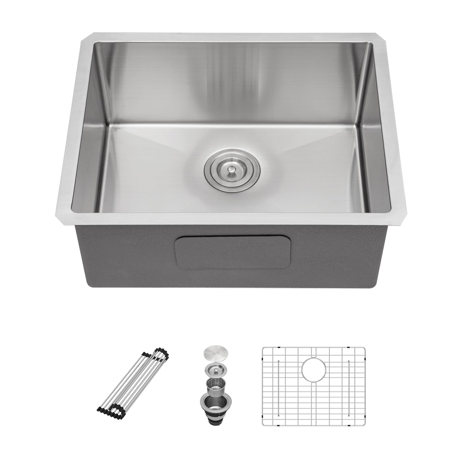 Sarlai 23 Bar Sink Stainless Steel - 23'' X 18'' Undermount Kitchen Sink Single Bowl 16 Gauge Stainless Steel Rv Camper Wet Bar