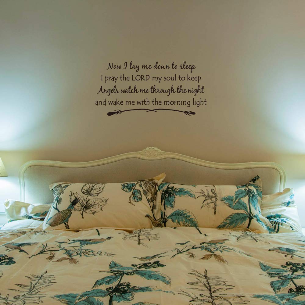 Now I Lay Me Down To Sleep I Pray The Lord My Soul Psalm 4 Vinyl Wall Decal Faith Quotes Home D  Cor Evening Prayer
